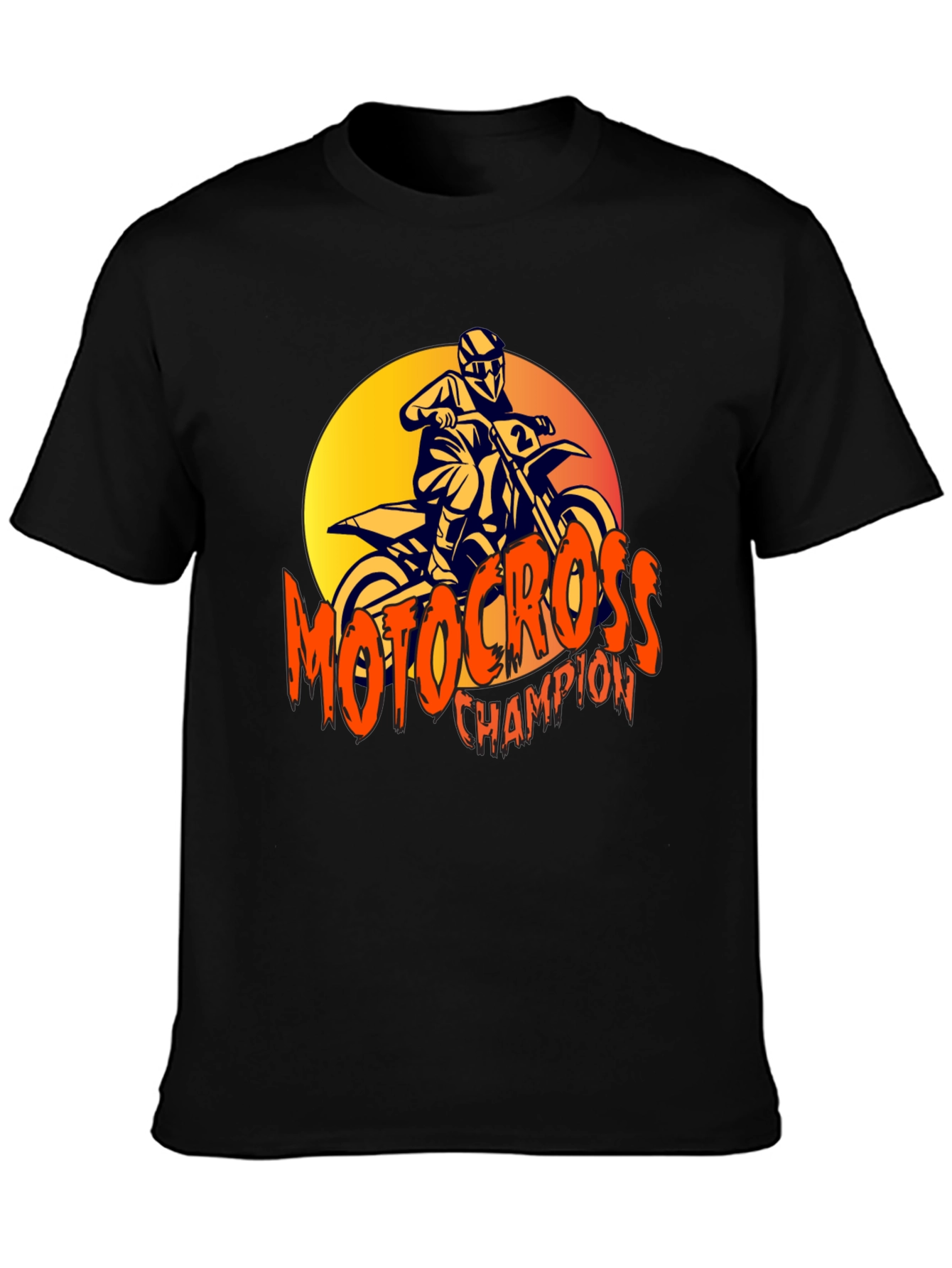 Black Motocross Champion Graphic Tee - Rider T-Shirt view 3