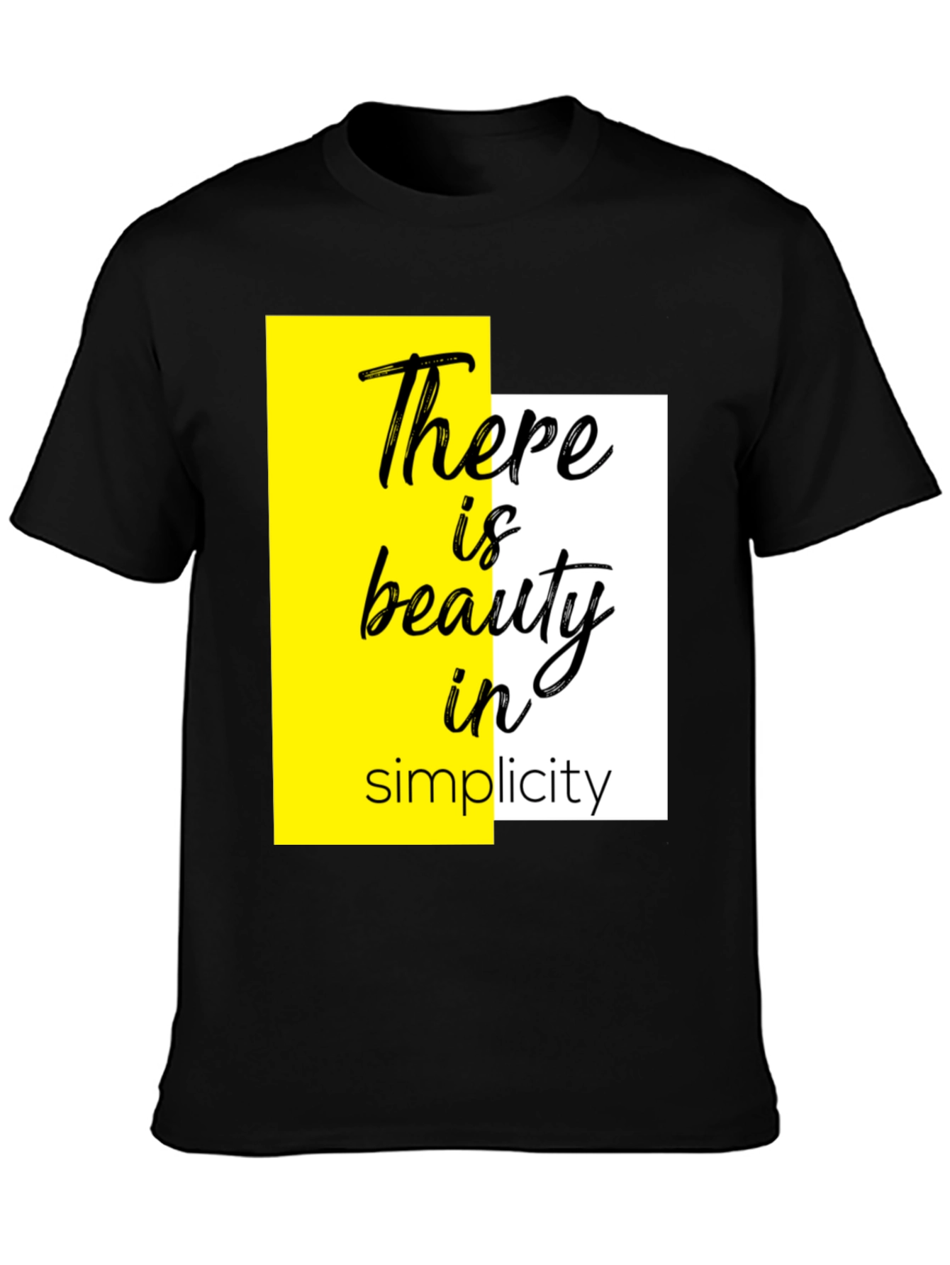 Black Beauty in Simplicity Black Graphic Tee view 3