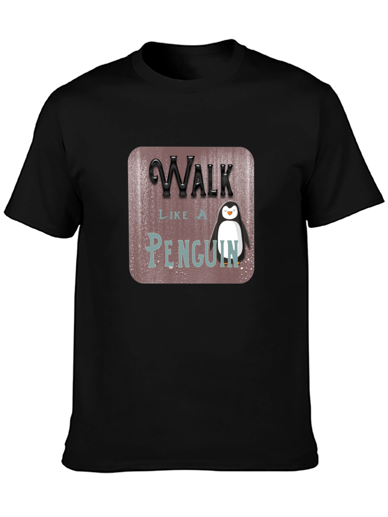 Black Walk Like a Penguin T-Shirt view 3