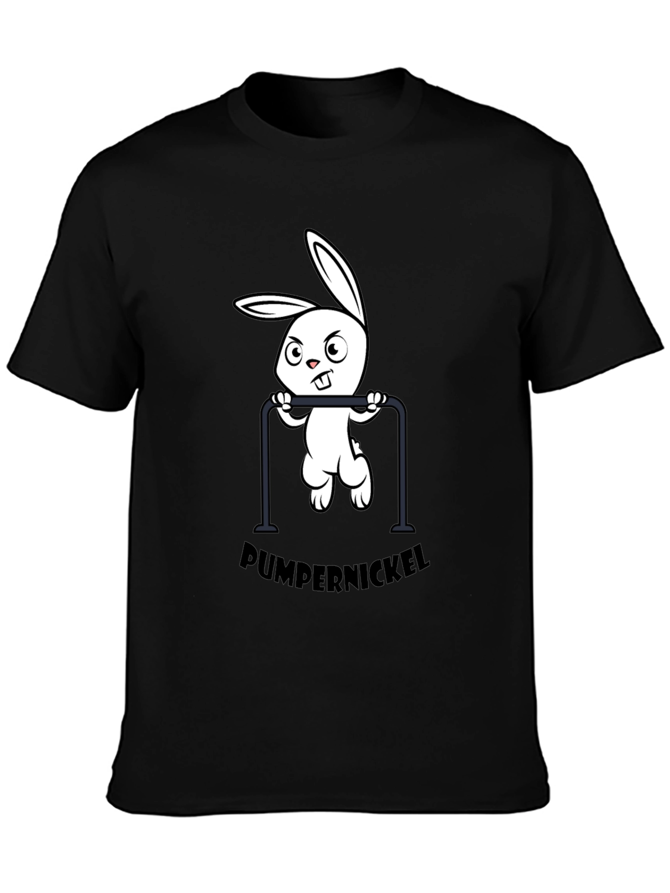 Black Pumpernickel Bunny Pull-Up T-Shirt view 3