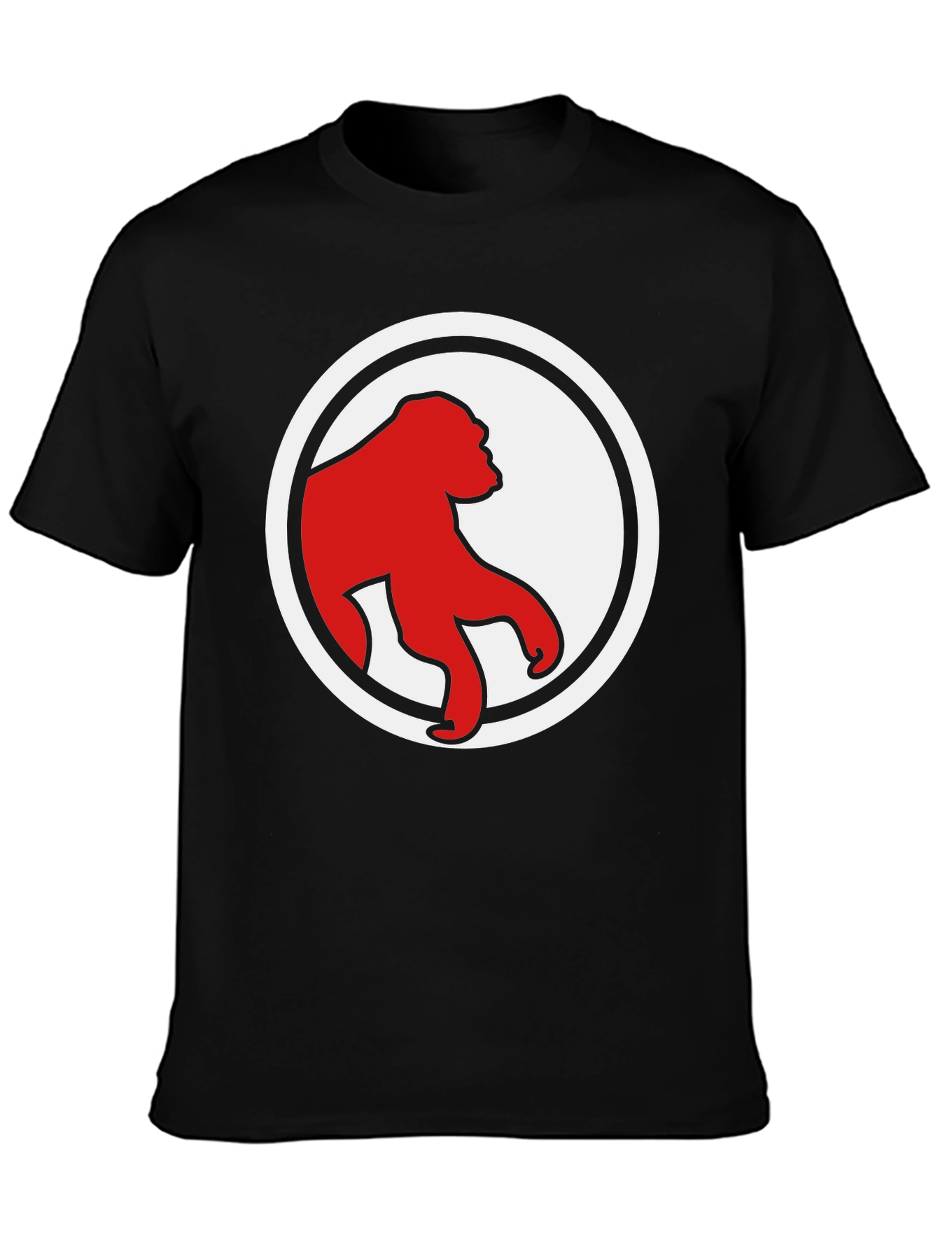 Black Red Ape Graphic Tee - Modern Black Shirt view 3