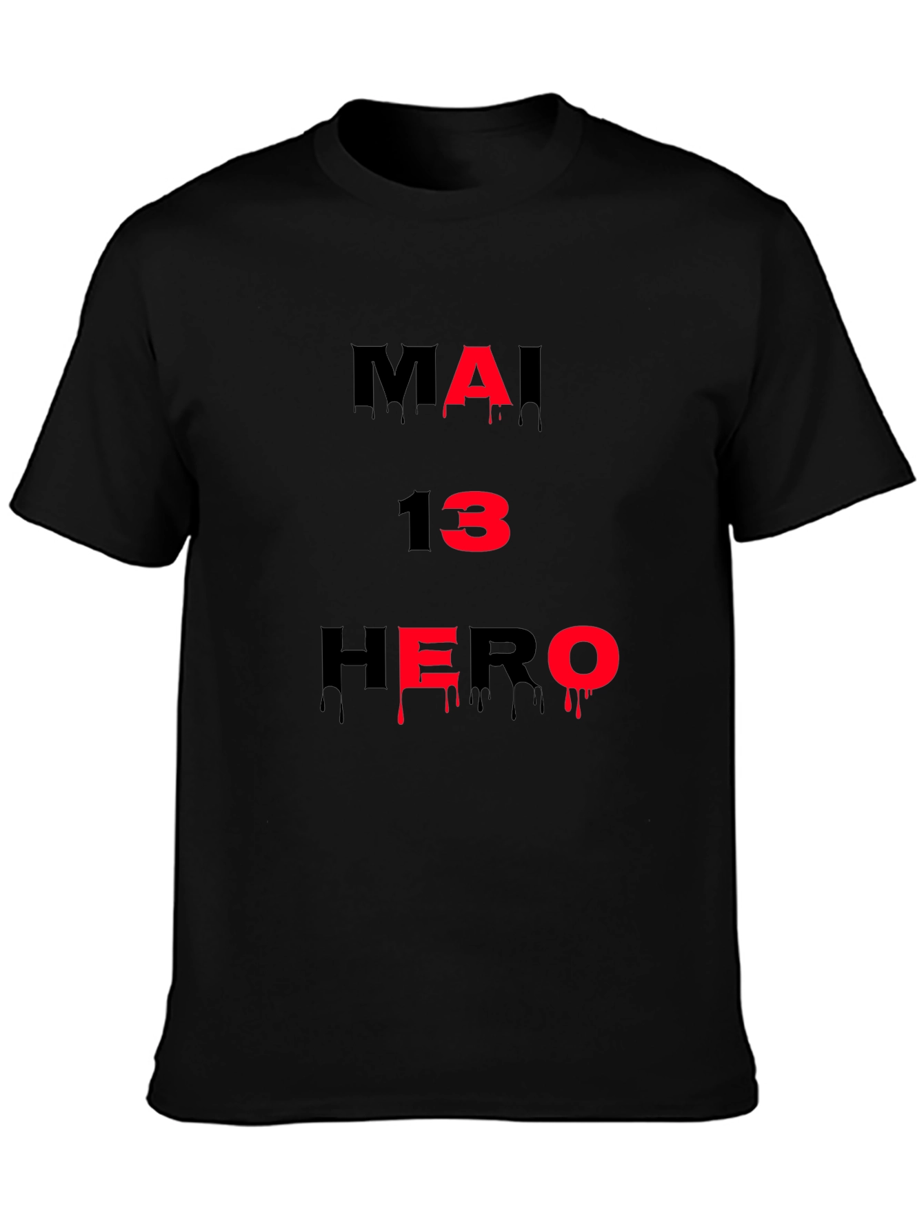 Black MAI 13 HERO Graphic T-Shirt view 3