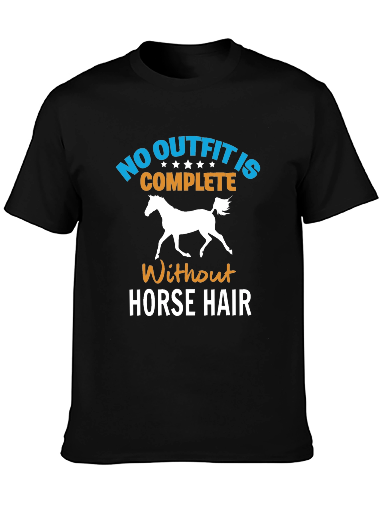 Black Horse Hair Graphic T-Shirt view 3
