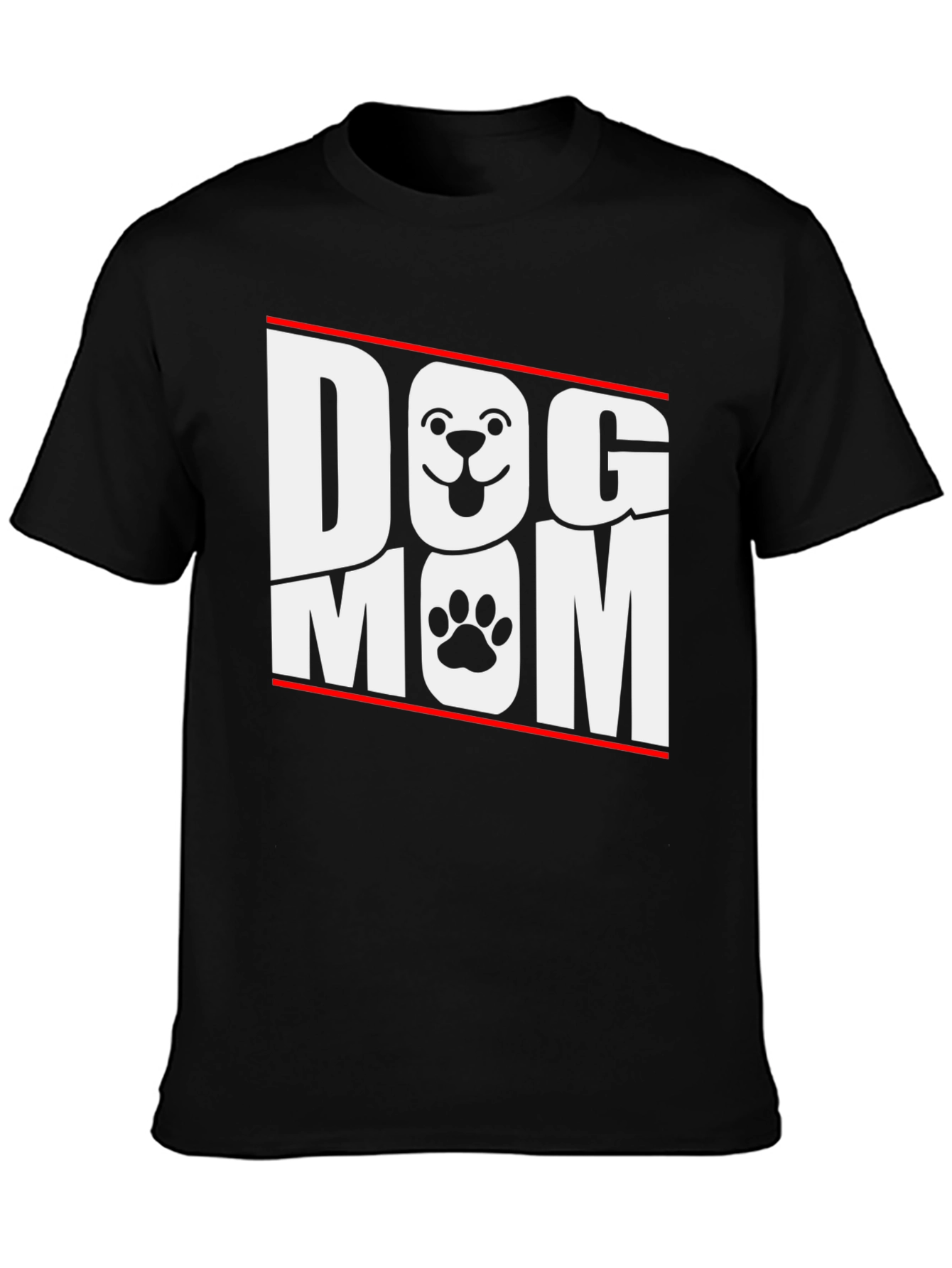 Black Dog Mom Graphic T-Shirt - Black view 3