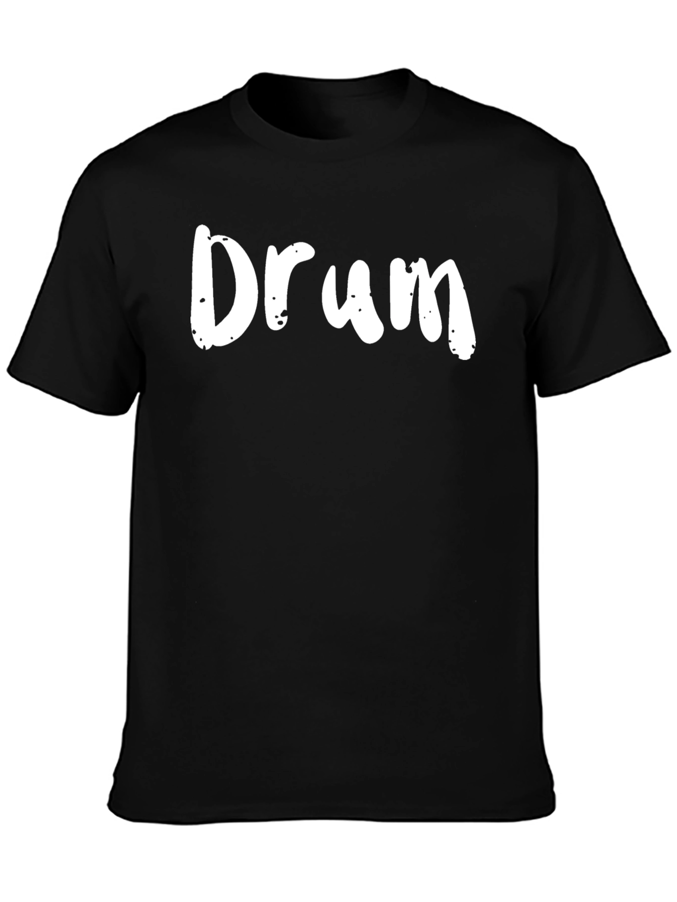 Black Drum T-Shirt - Black Crew Neck Tee view 3