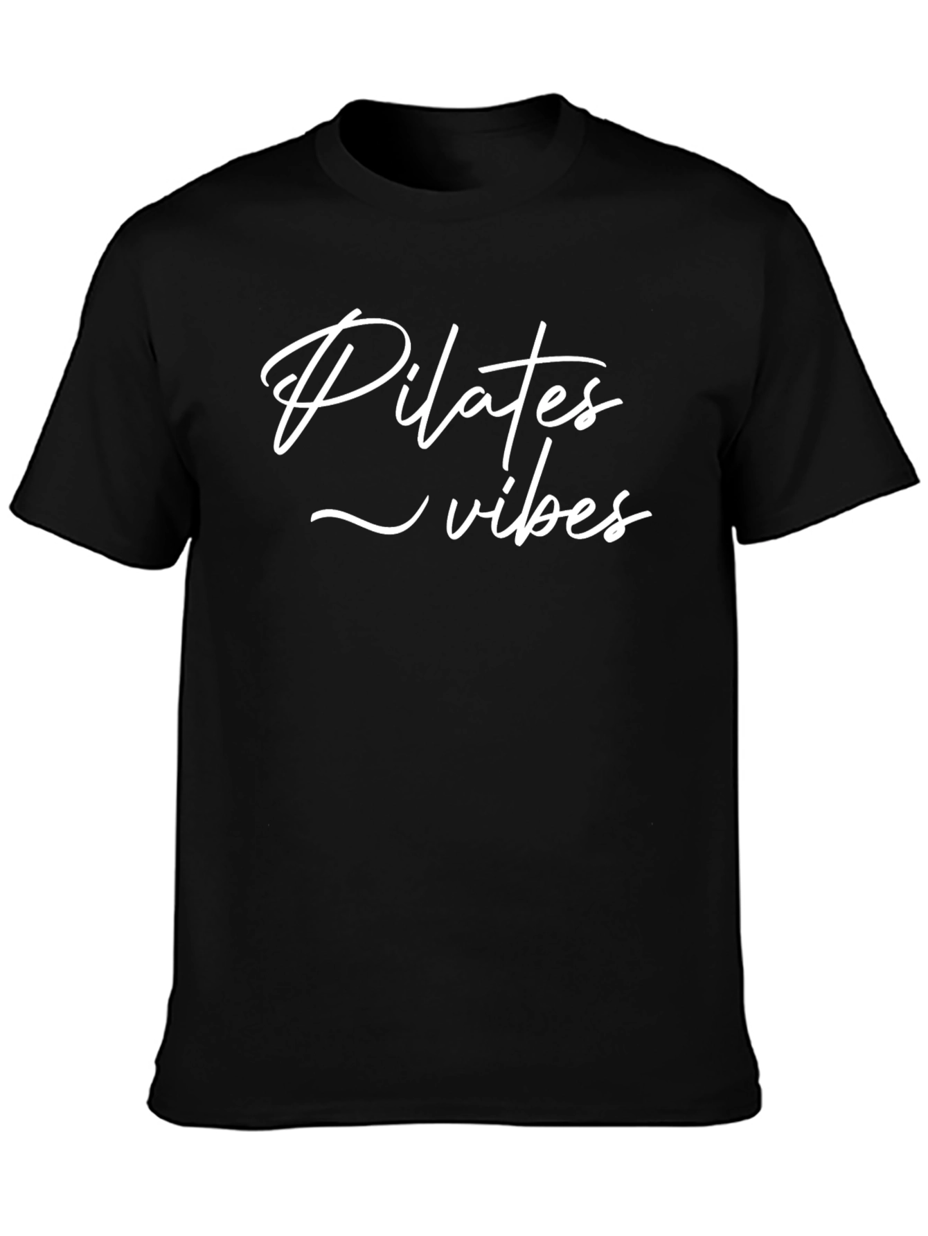 Black Pilates Vibes Black T-Shirt view 3