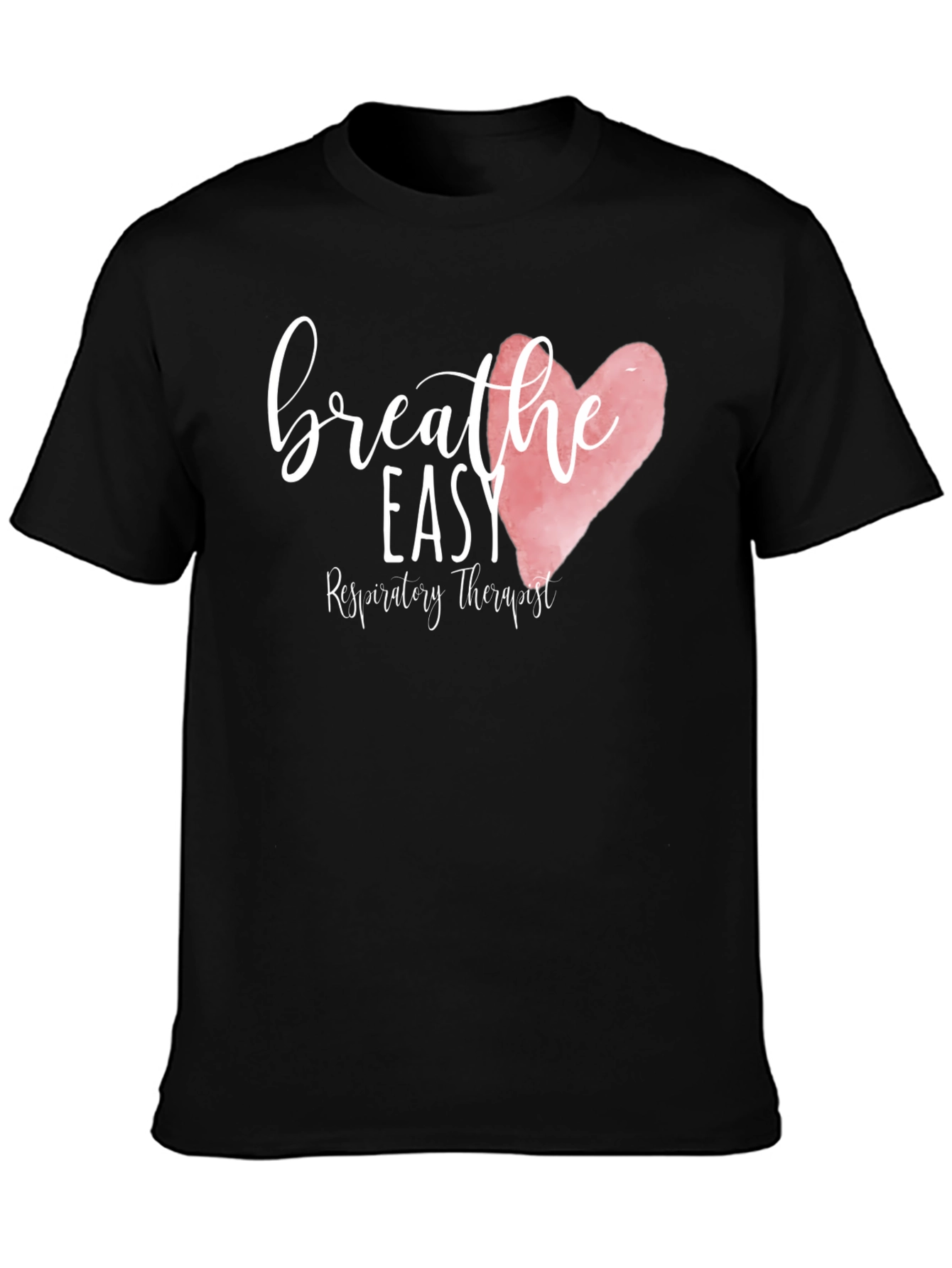 Black Breathe Easy Respiratory Therapist T-Shirt view 3