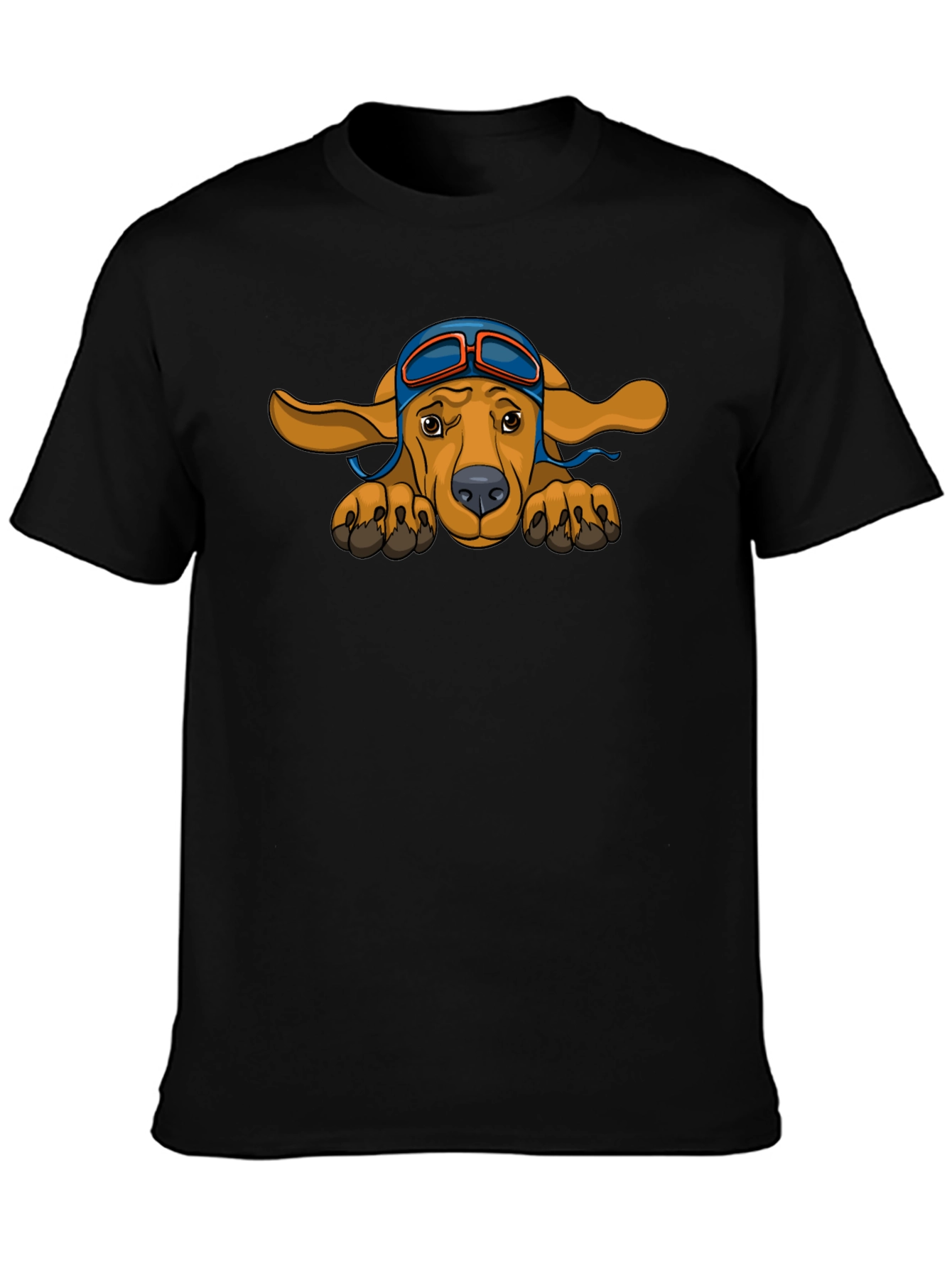 Black Pilot Dog Graphic T-Shirt - Cute & Stylish view 3