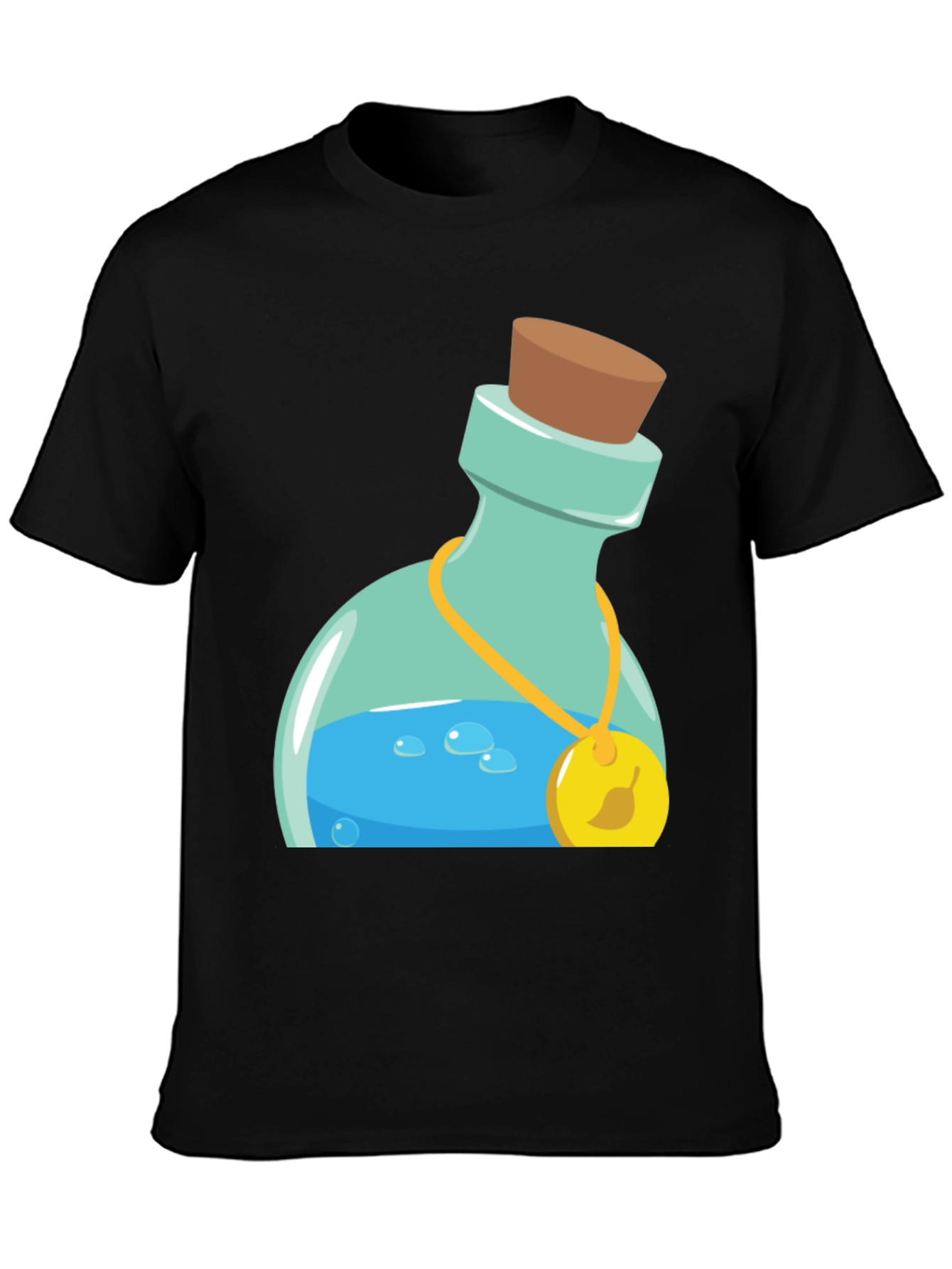 Black Potion Bottle Graphic Tee - Black view 3