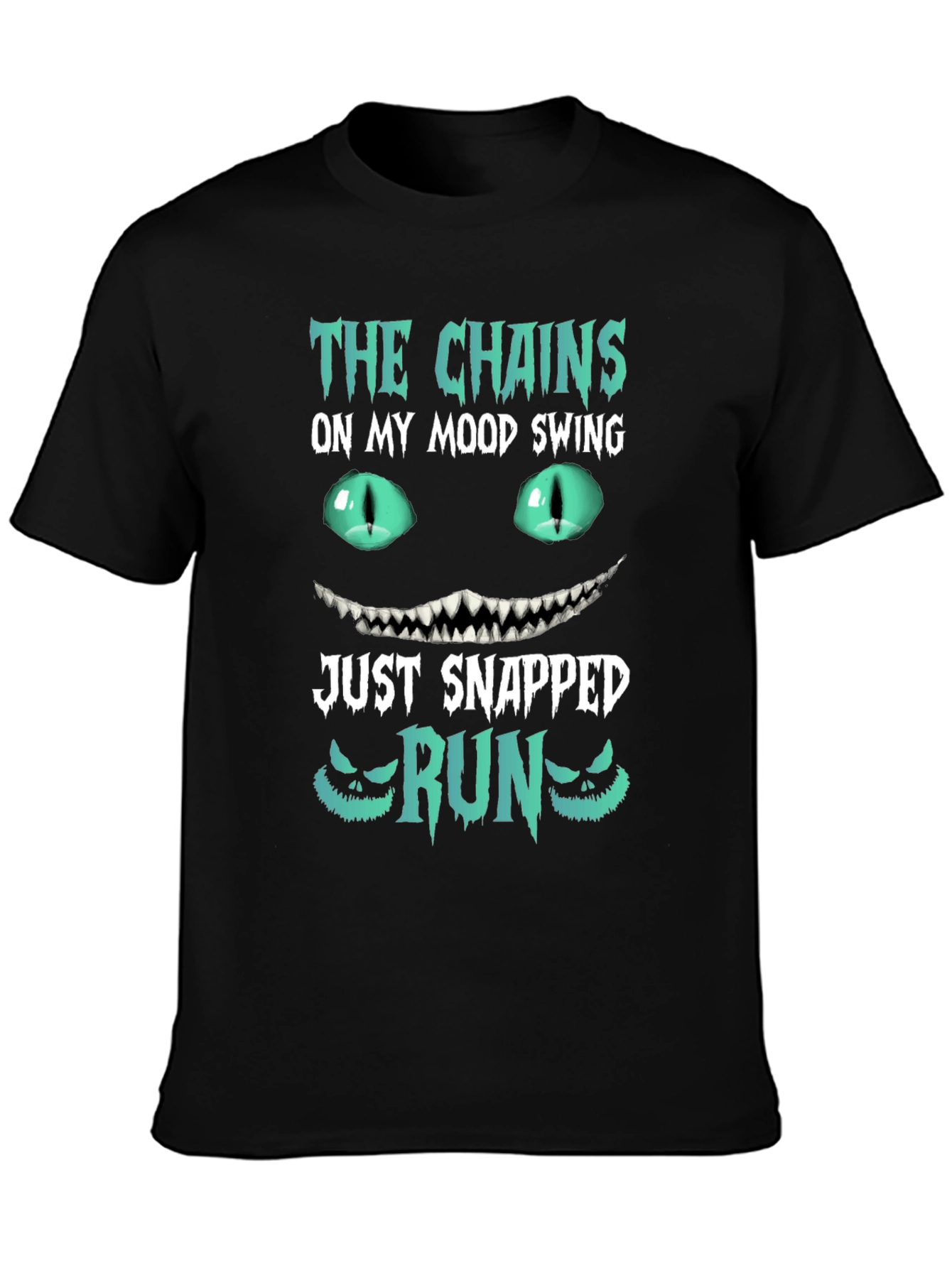 Black Mood Swing Chains Snapped Run T-Shirt view 3