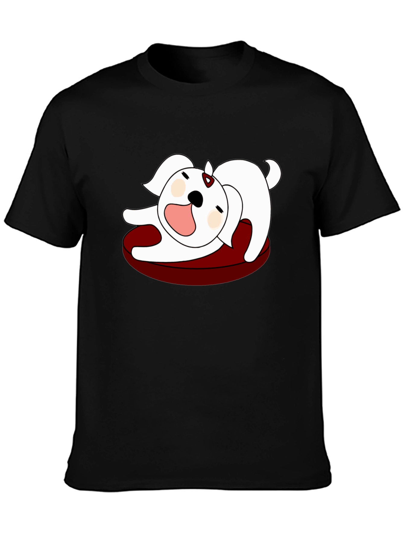 Black Cartoon Dog Graphic Tee - Relaxed Fit view 3