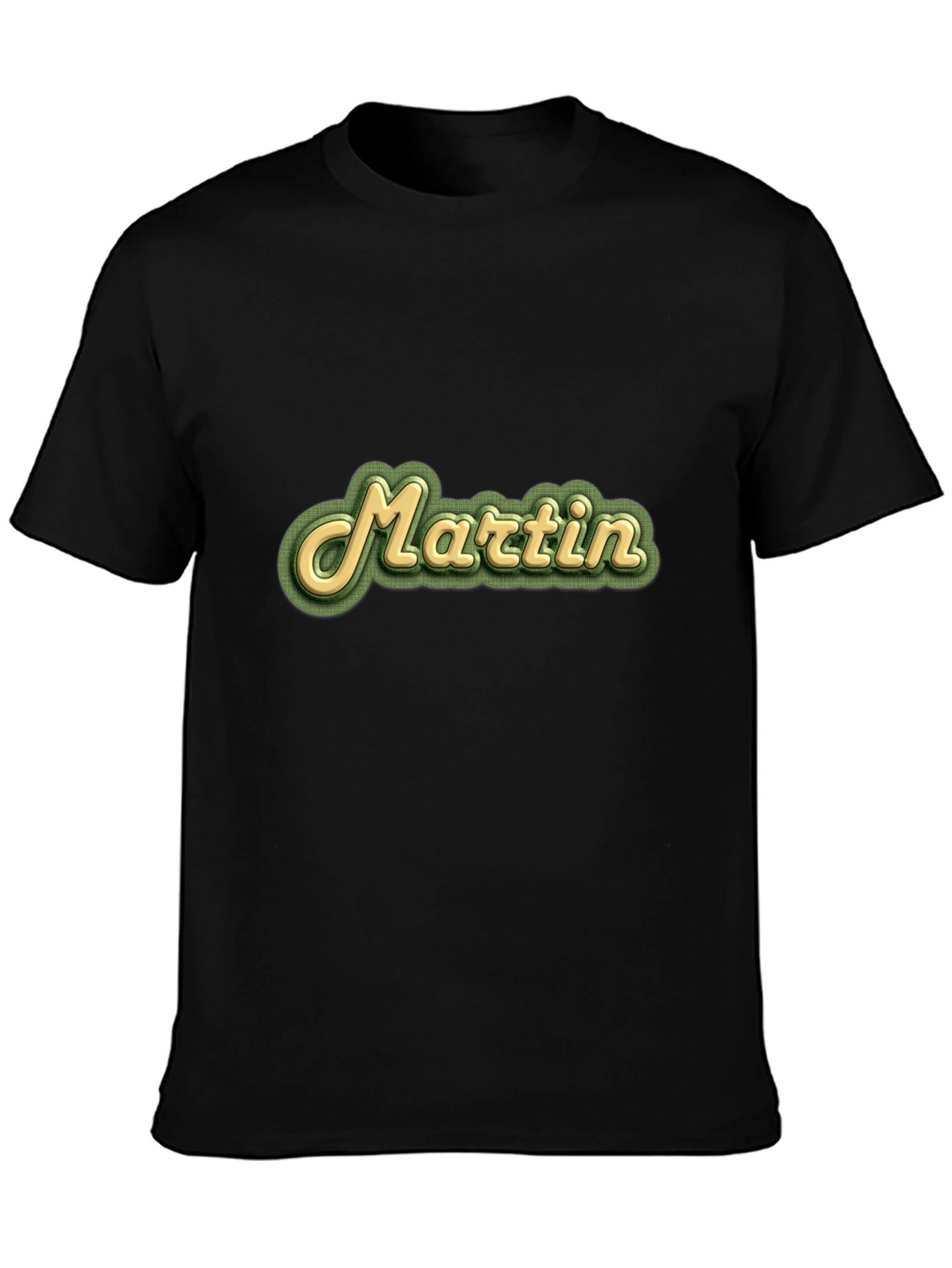 Black Martin Retro Style Black T-Shirt view 3