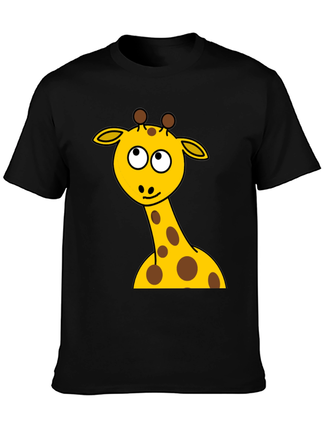 Black Giraffe Graphic Tee - Unisex Black T-Shirt view 3