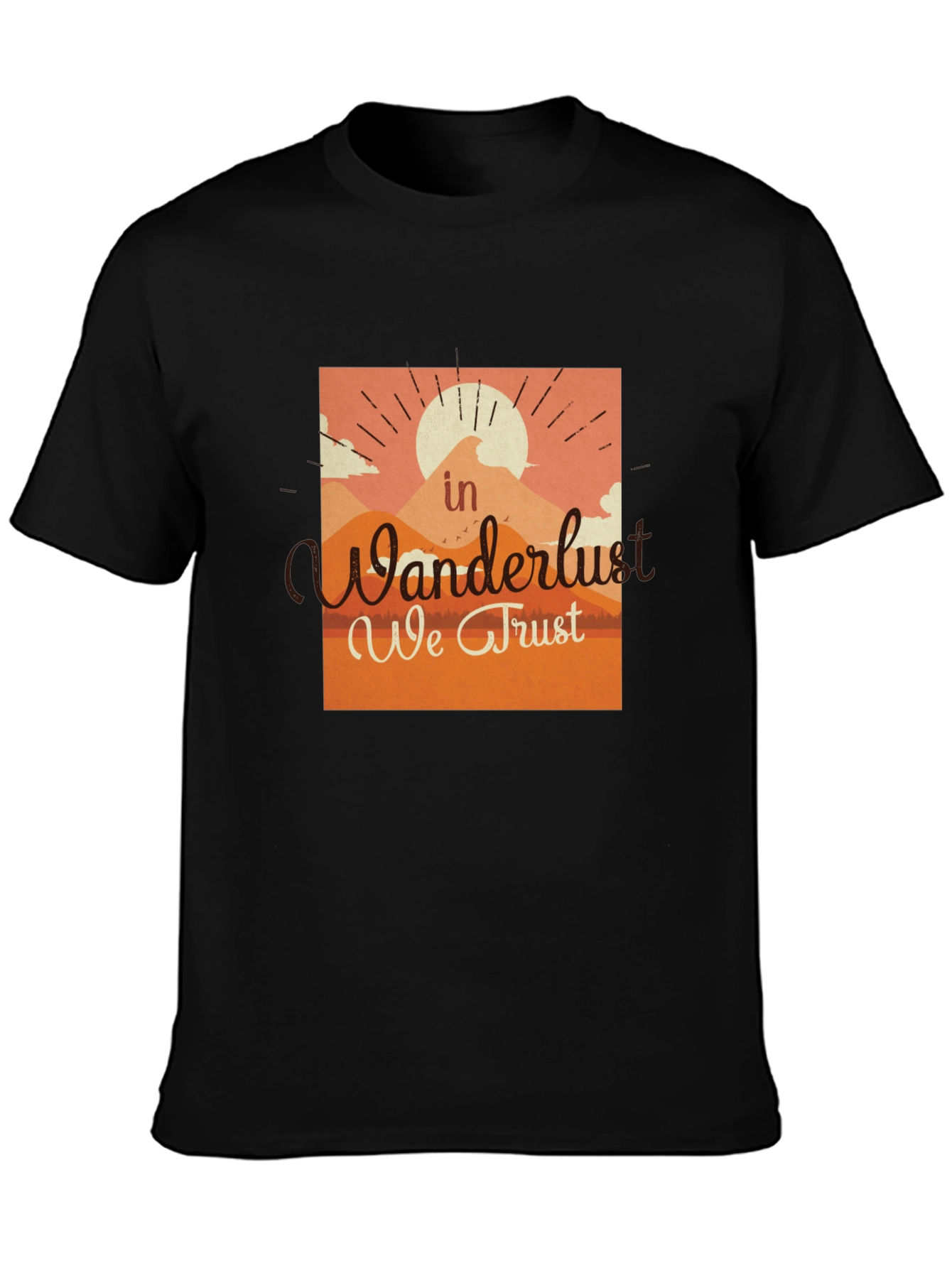 Black Wanderlust Graphic Tee - Adventure Awaits! view 3
