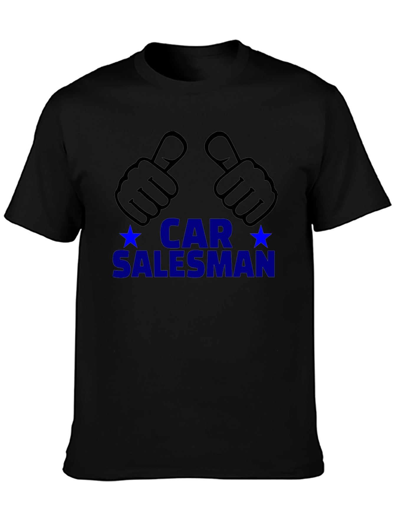 Black Car Salesman T-Shirt - Thumbs Up Design view 3