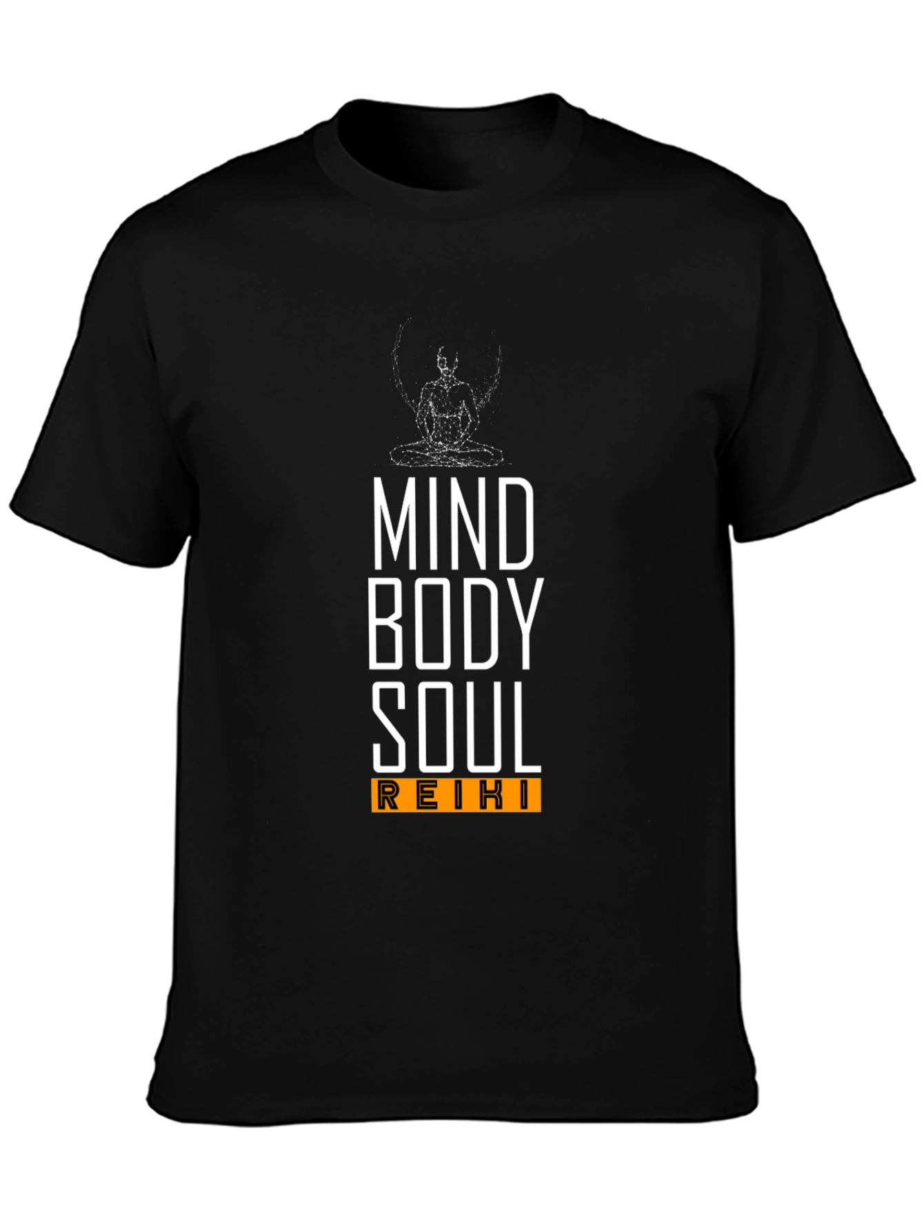 Black Mind Body Soul Reiki T-Shirt | Unisex view 3