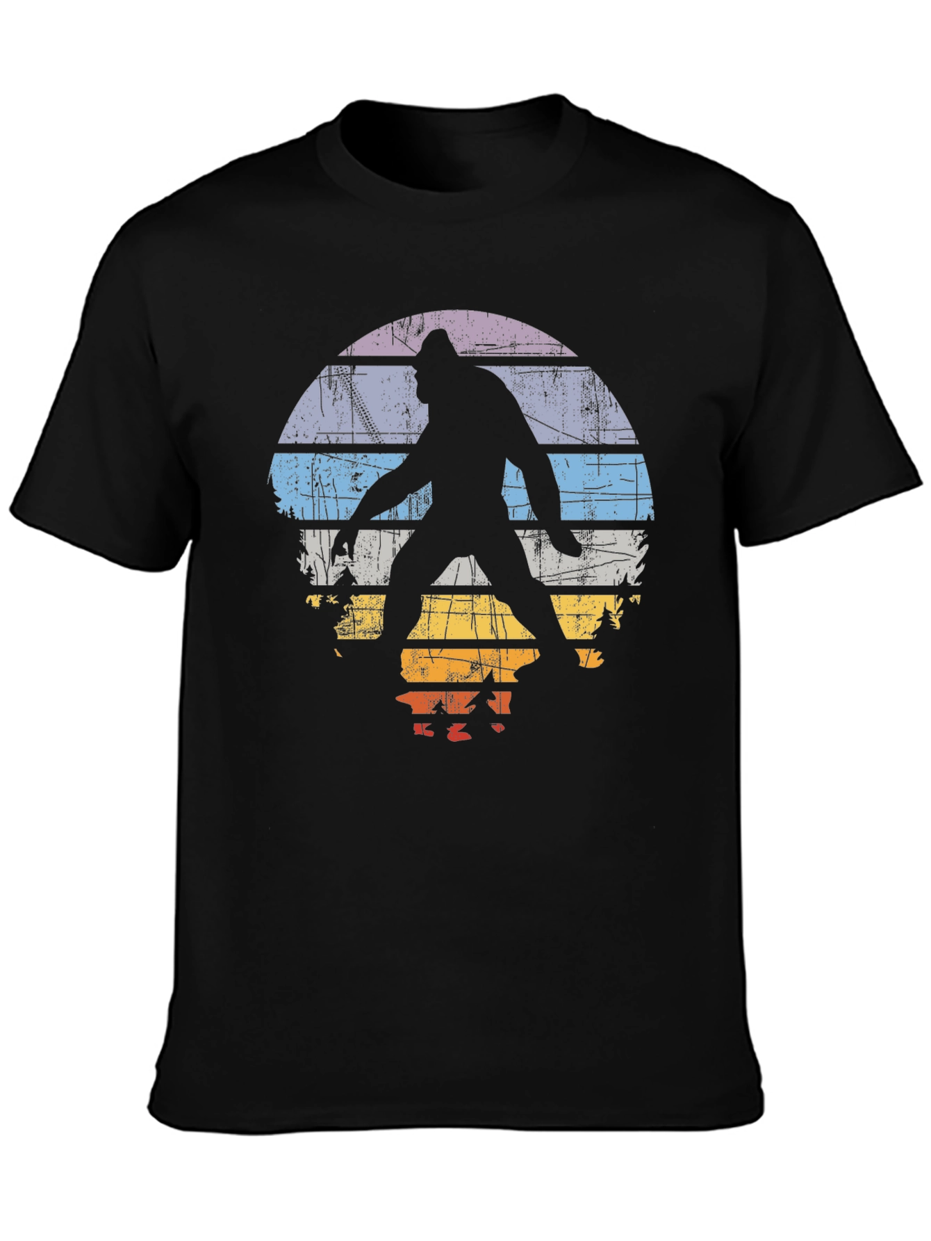 Black Retro Bigfoot T-Shirt view 3