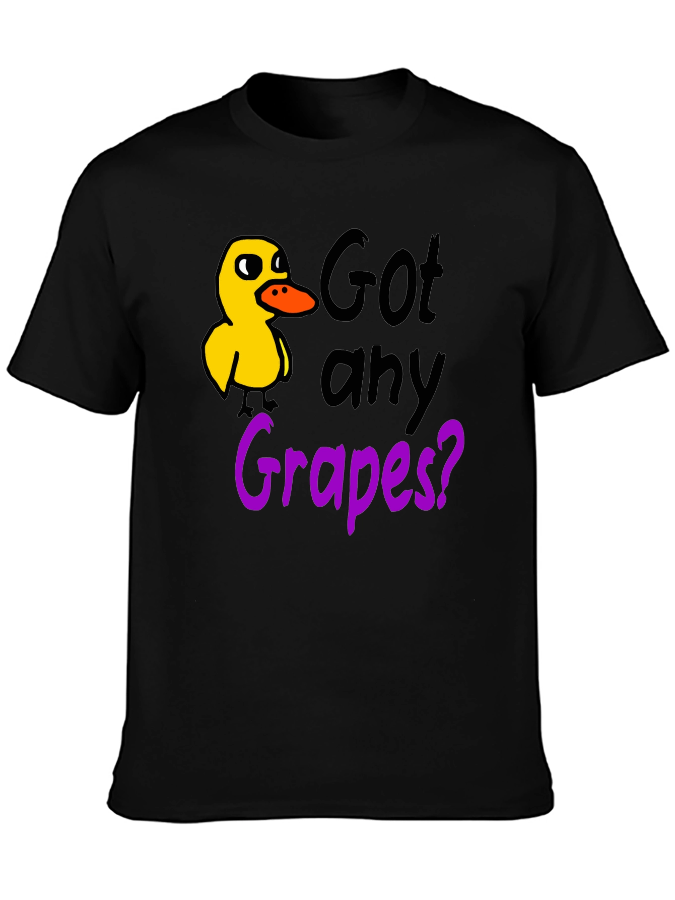 Black Got Any Grapes? Duck T-Shirt view 3