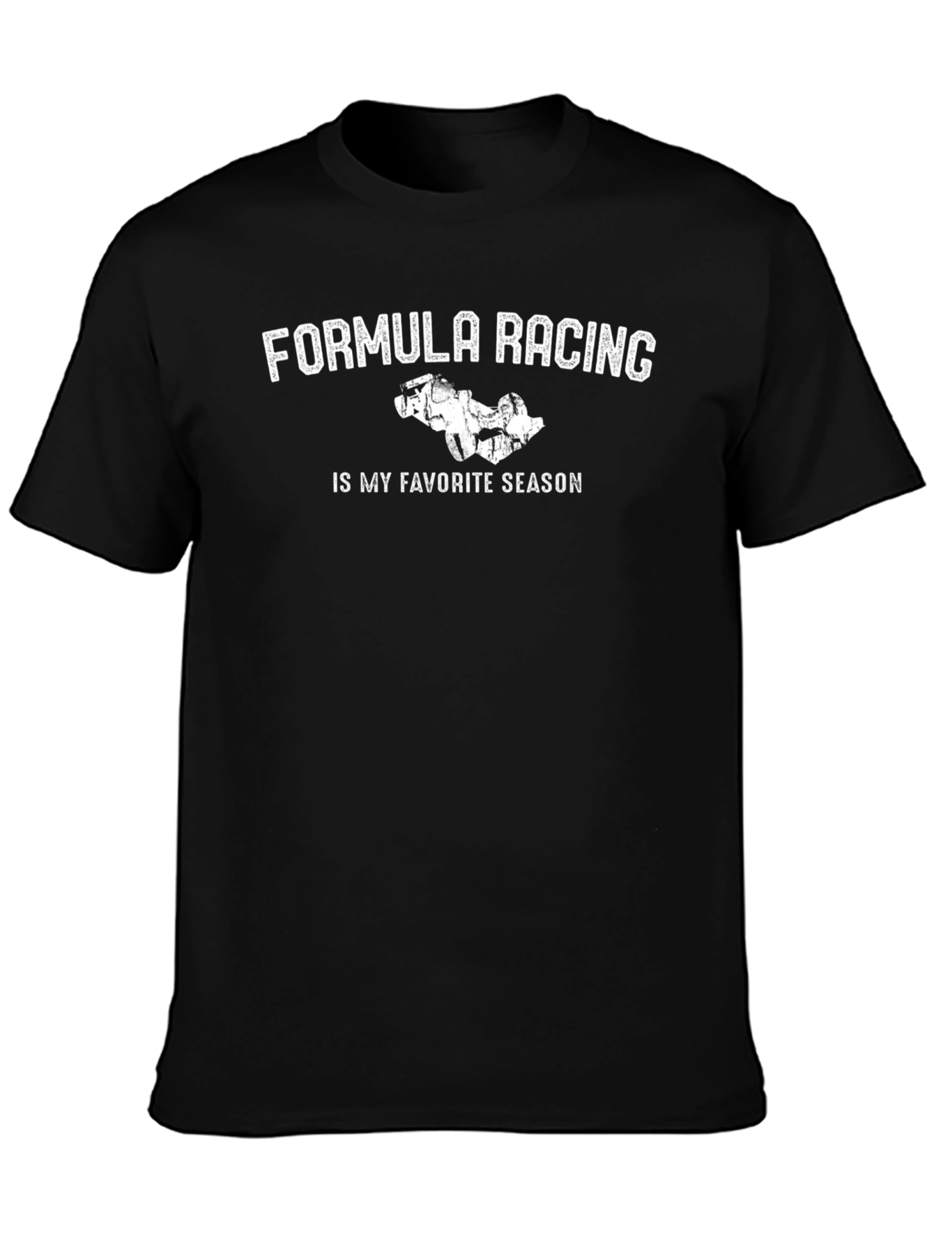 Black Formula Racing T-Shirt - My Favorite Season! view 3