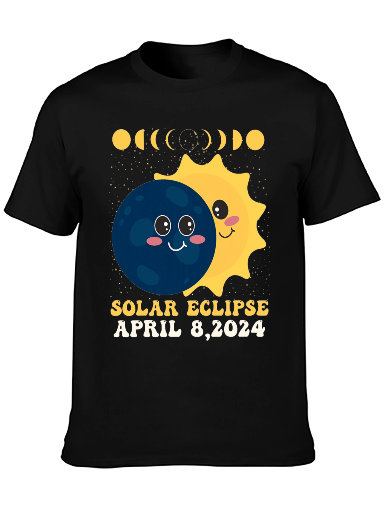 Black Solar Eclipse April 8, 2024 T-Shirt view 3