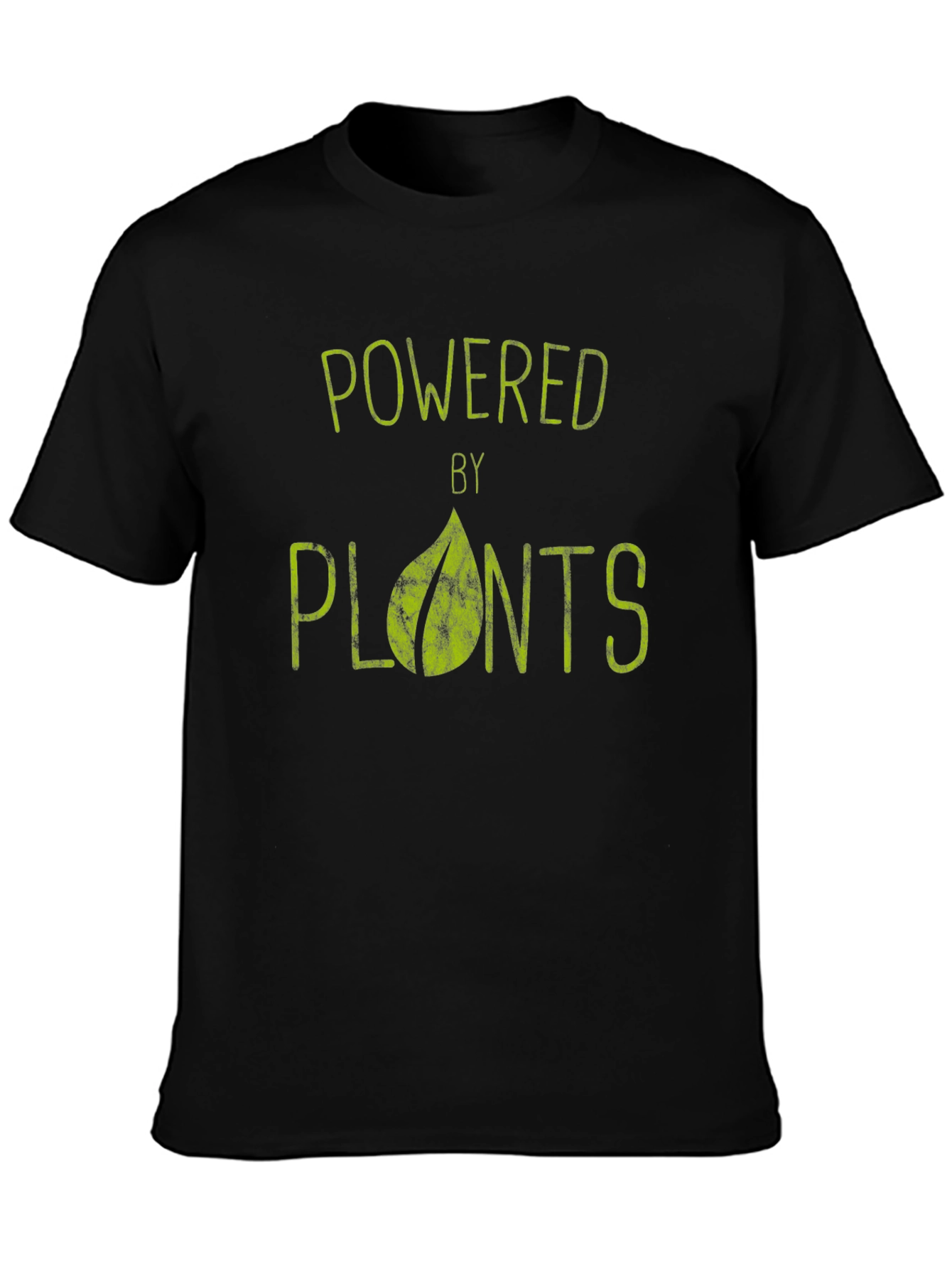 Black Powered by Plants Vegan T-Shirt view 3