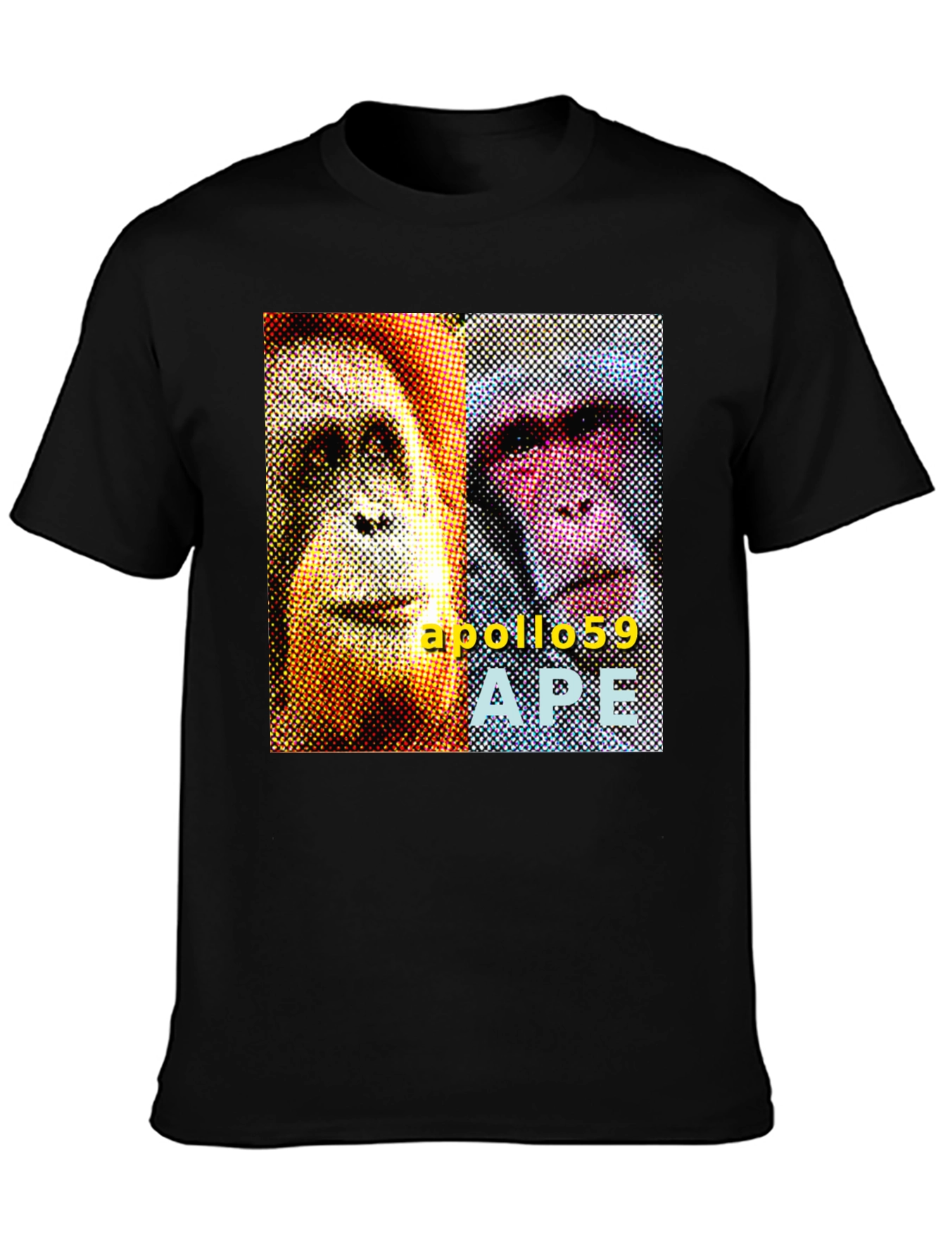 Black Apollo59 APE Graphic T-Shirt - Black view 3