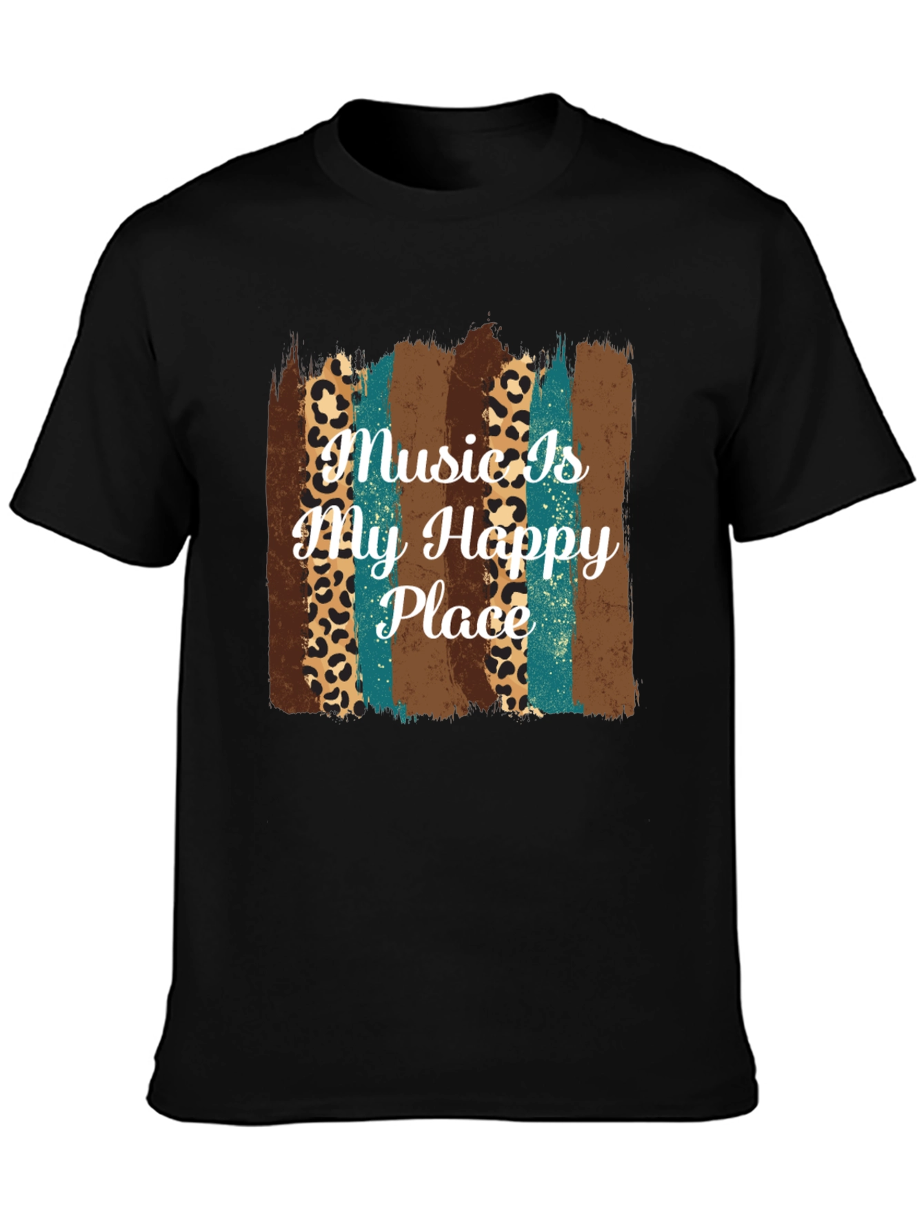 Black Music Is My Happy Place T-Shirt view 3