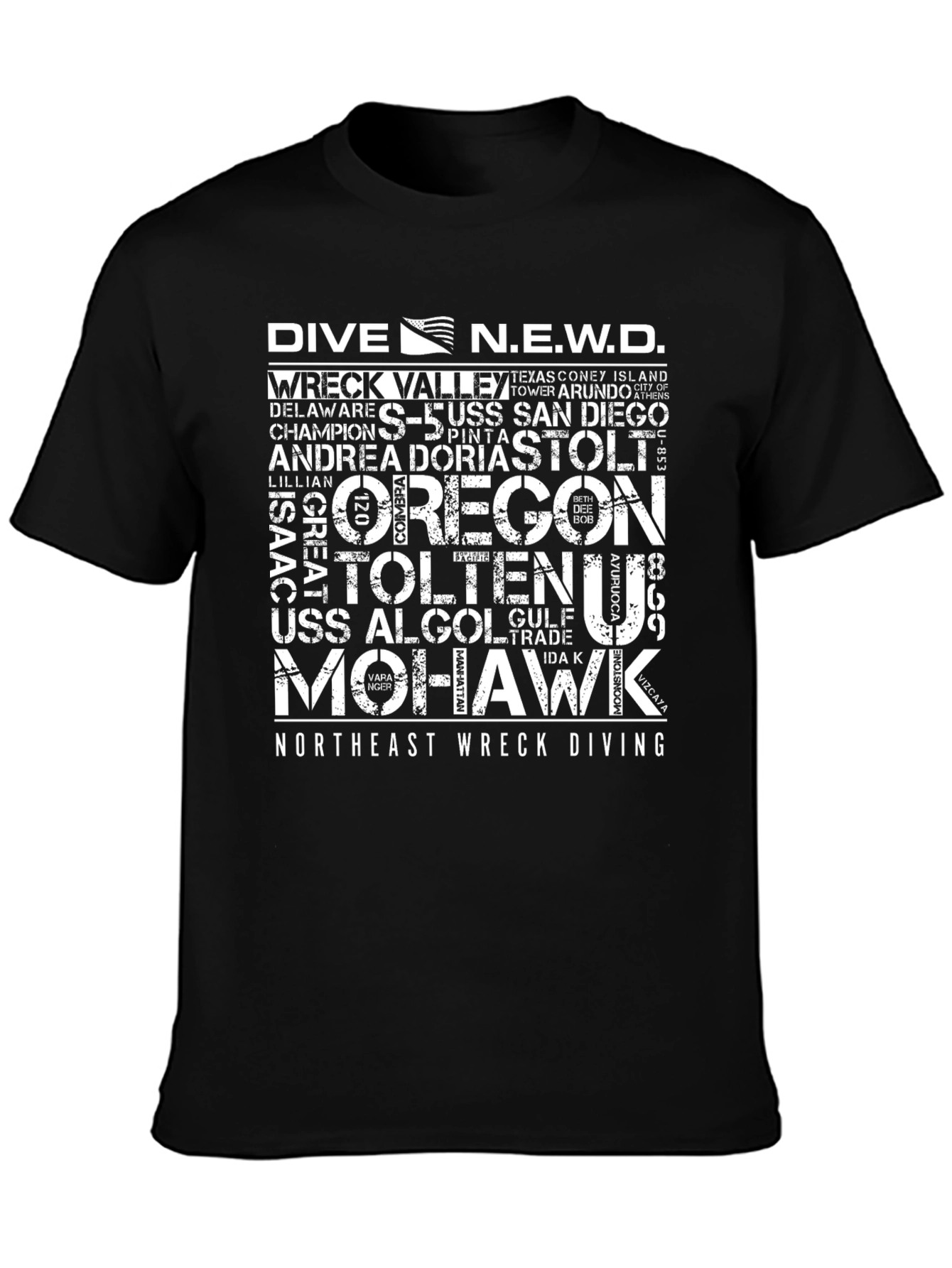 Black Dive N.E.W.D. Black T-Shirt view 3