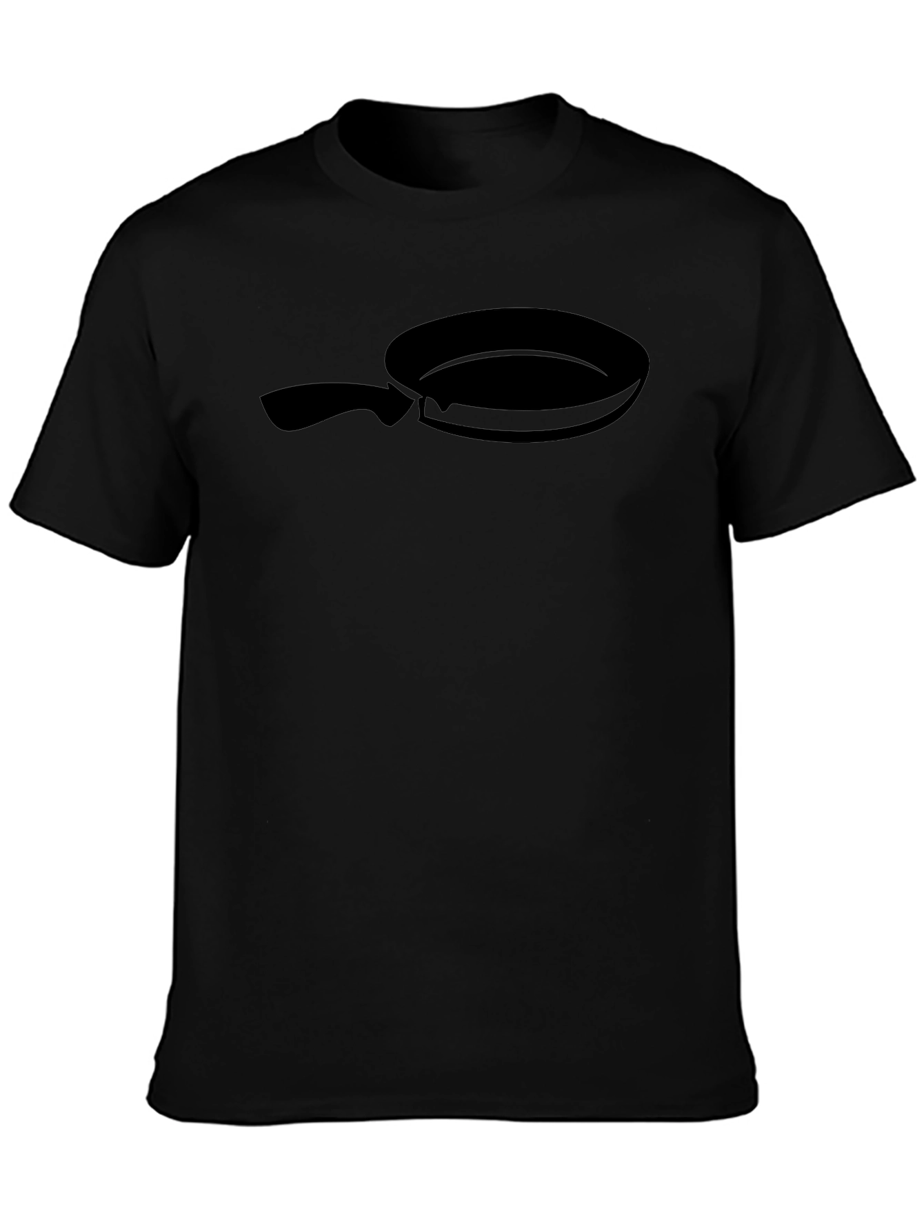 Black Black Frying Pan Graphic Tee - Culinary Fun! view 3