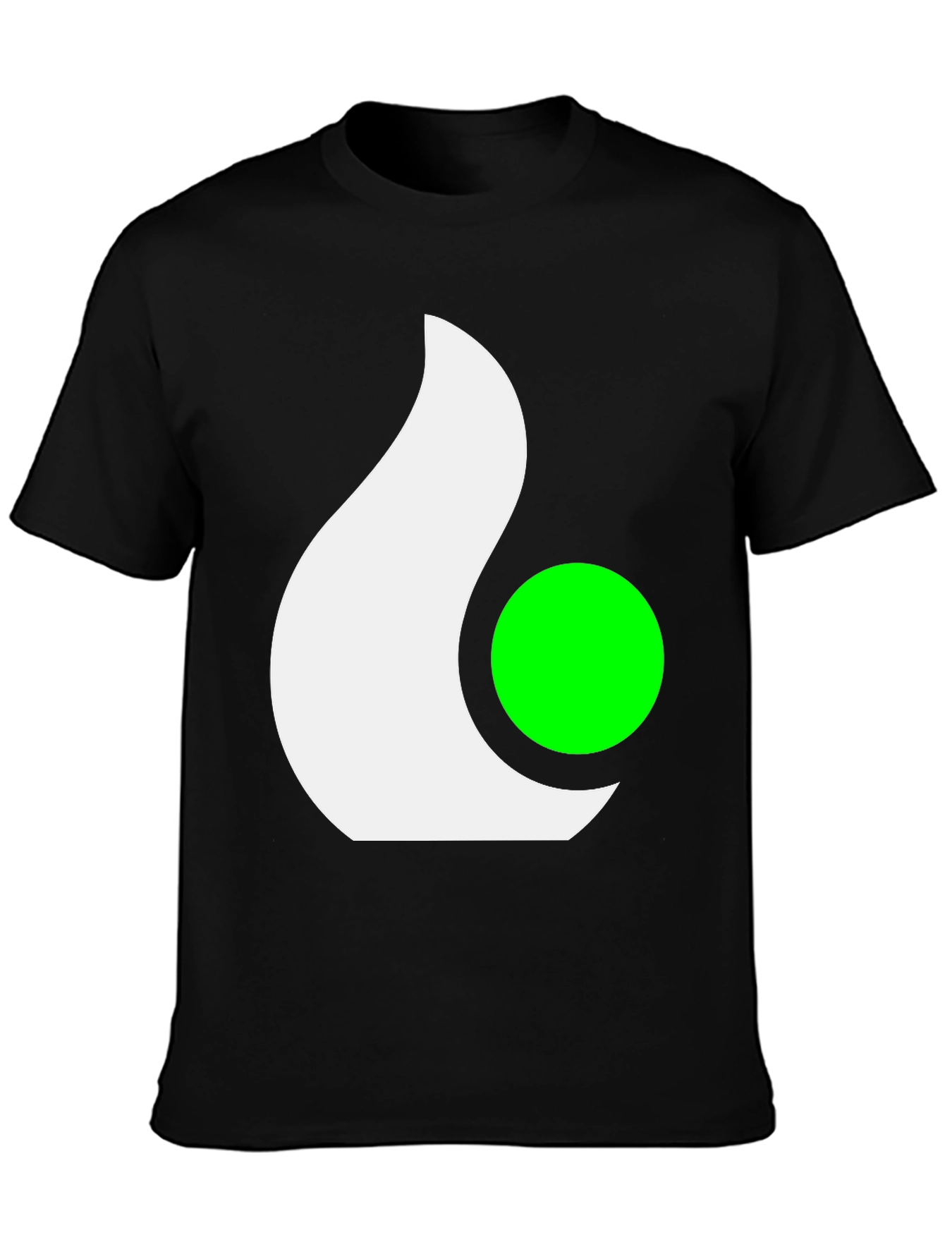 Black Abstract Graphic Tee - Casual Black T-Shirt view 3