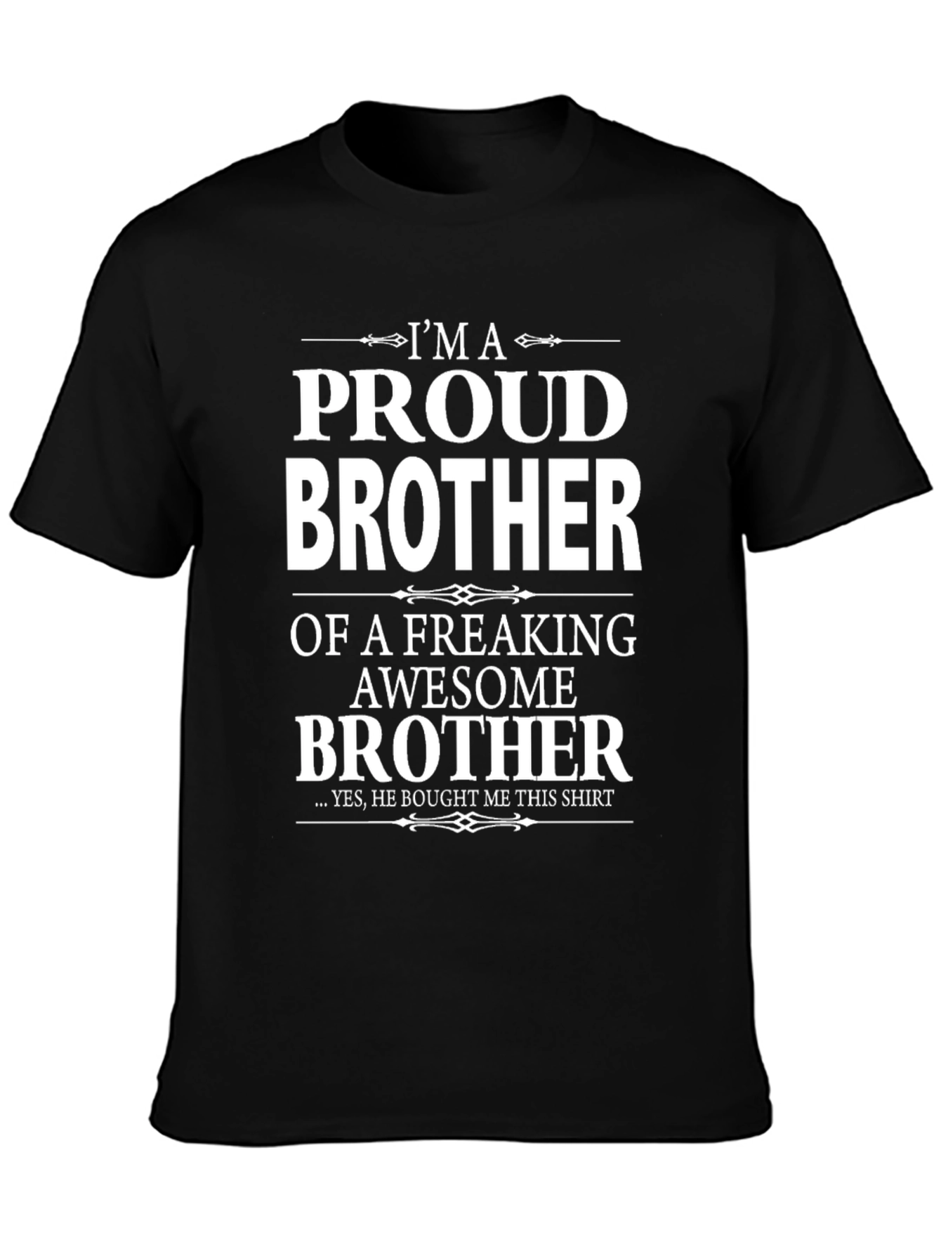 Black Proud Brother Graphic T-Shirt view 3