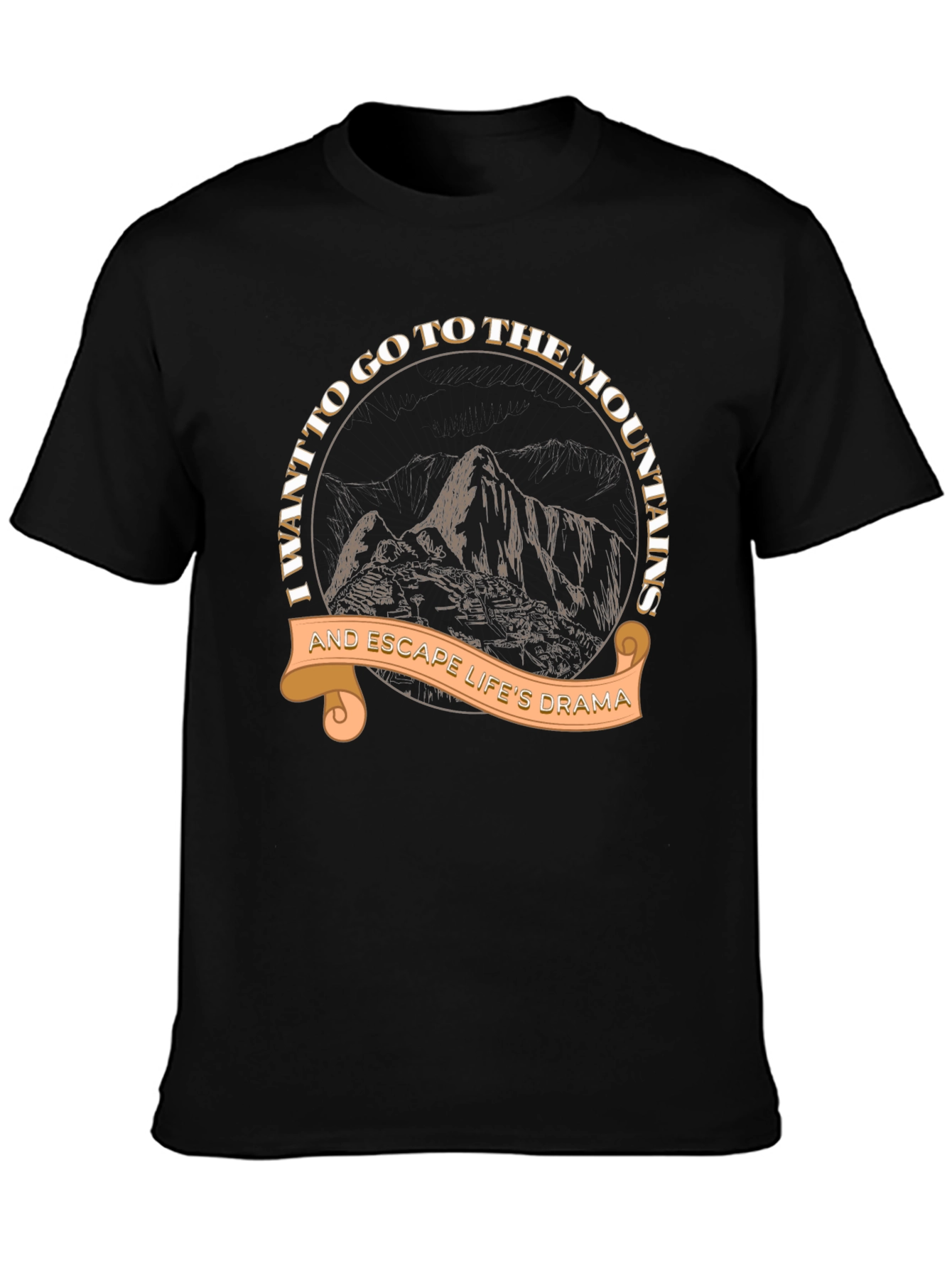 Black Mountain Escape Black T-Shirt view 3