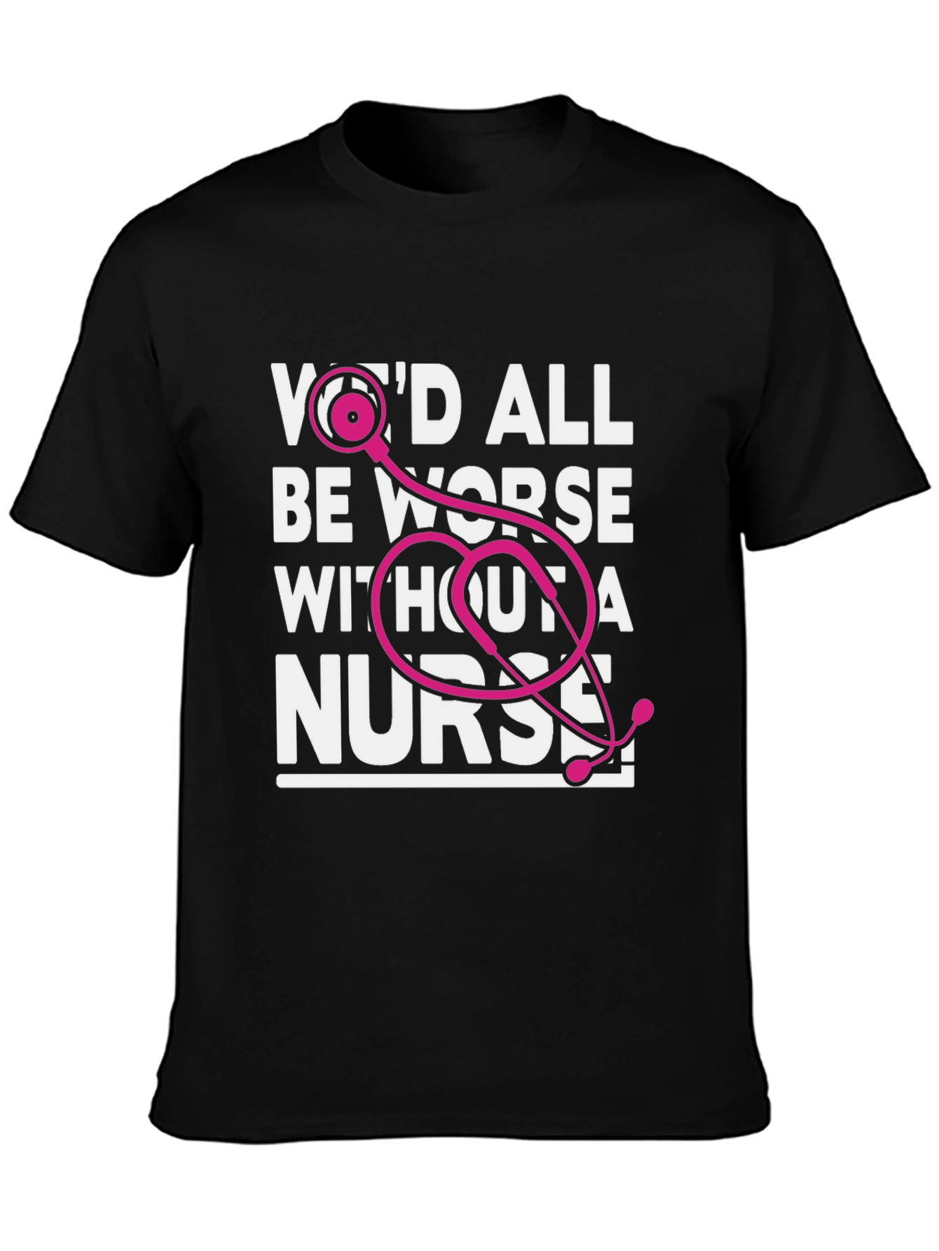 Black Nurse Appreciation Graphic T-Shirt view 3