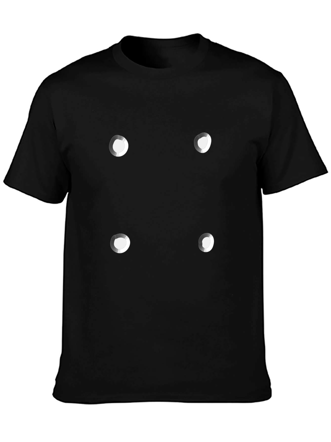Black Novelty Four-Button Black T-Shirt view 3