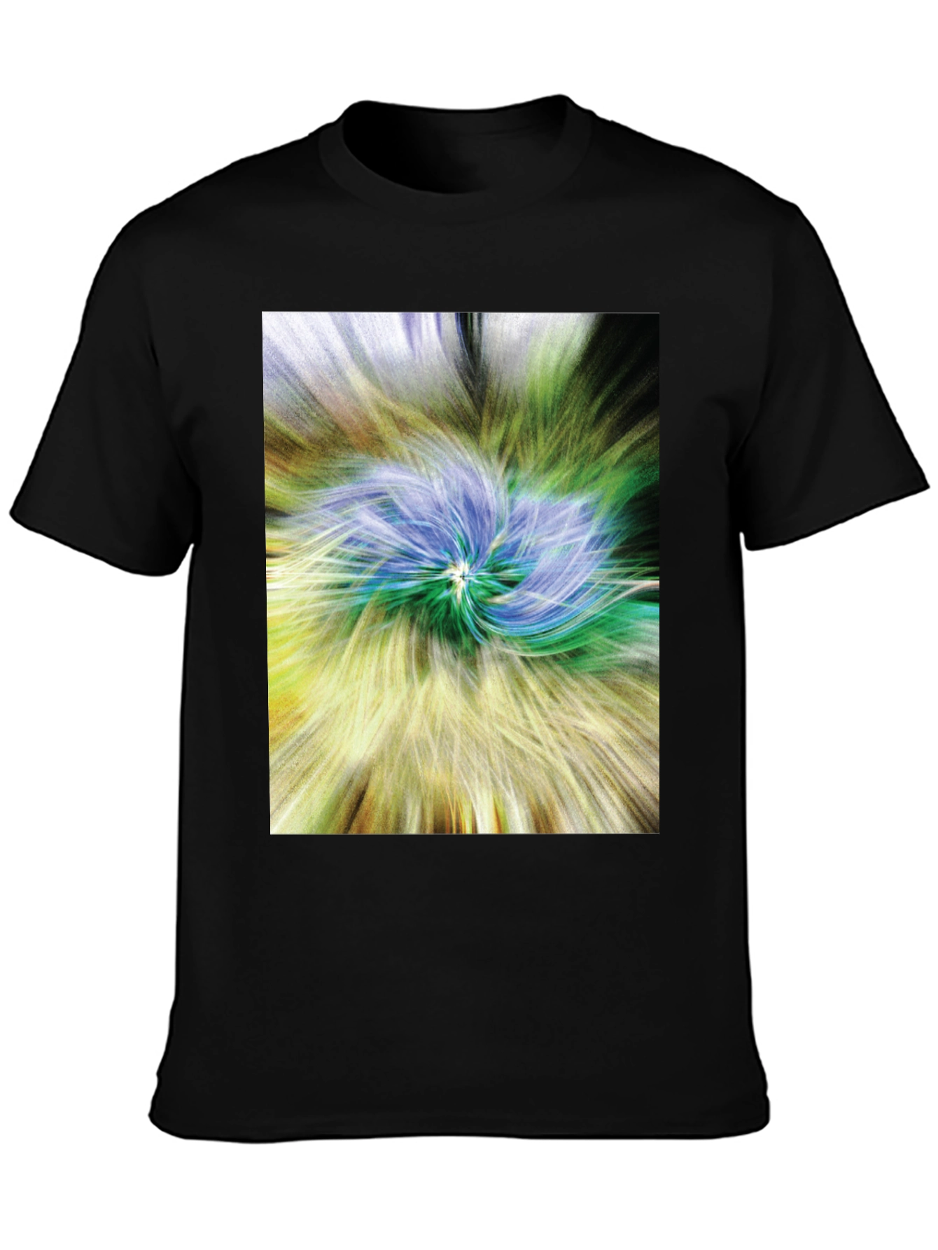 Black Abstract Swirl Graphic Tee - Black view 3