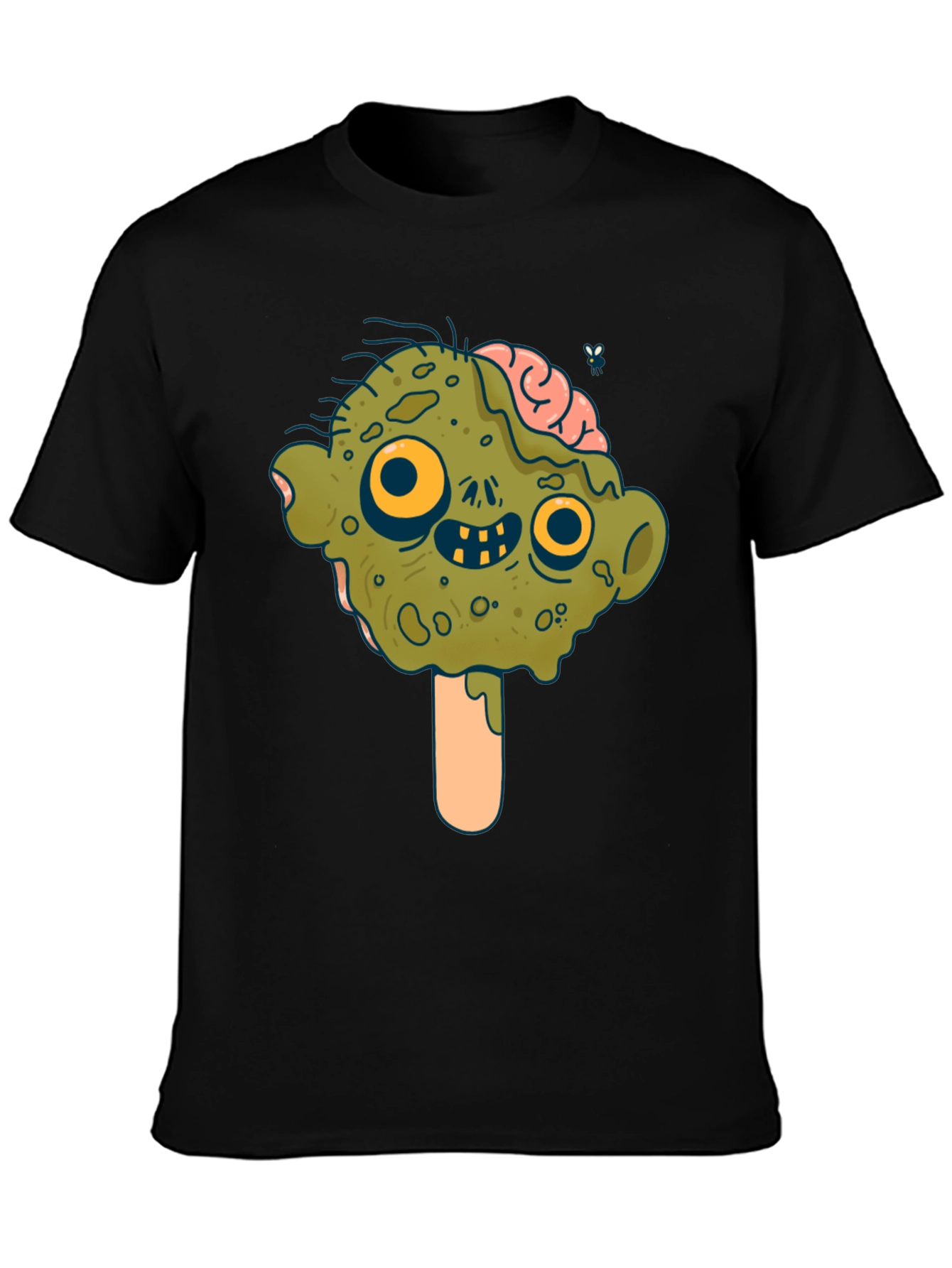Black Zombie Ice Cream T-Shirt - Brain Freeze! view 3
