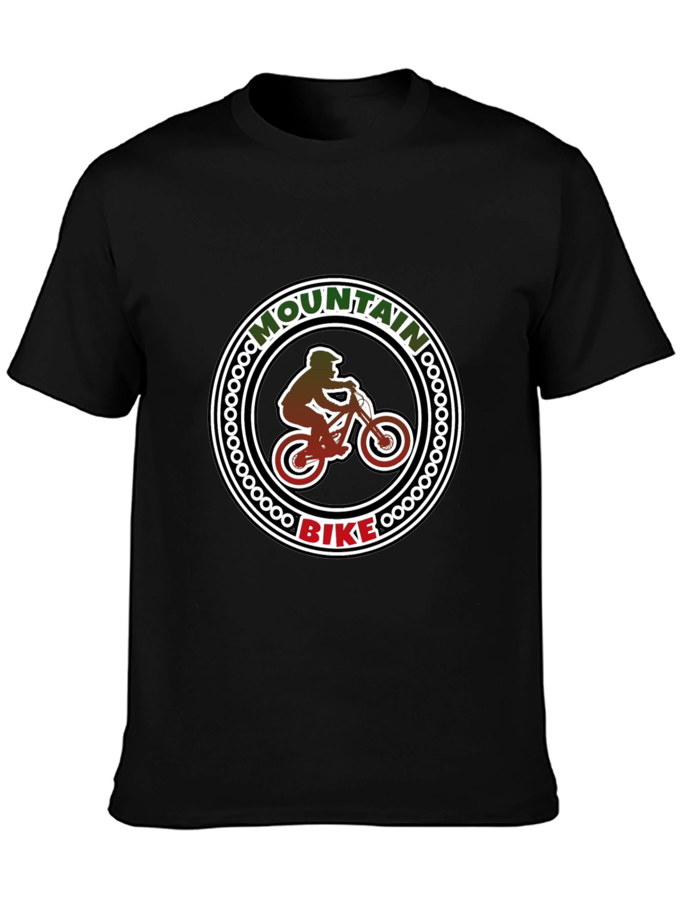 Black Mountain Bike Graphic Tee - Black view 3