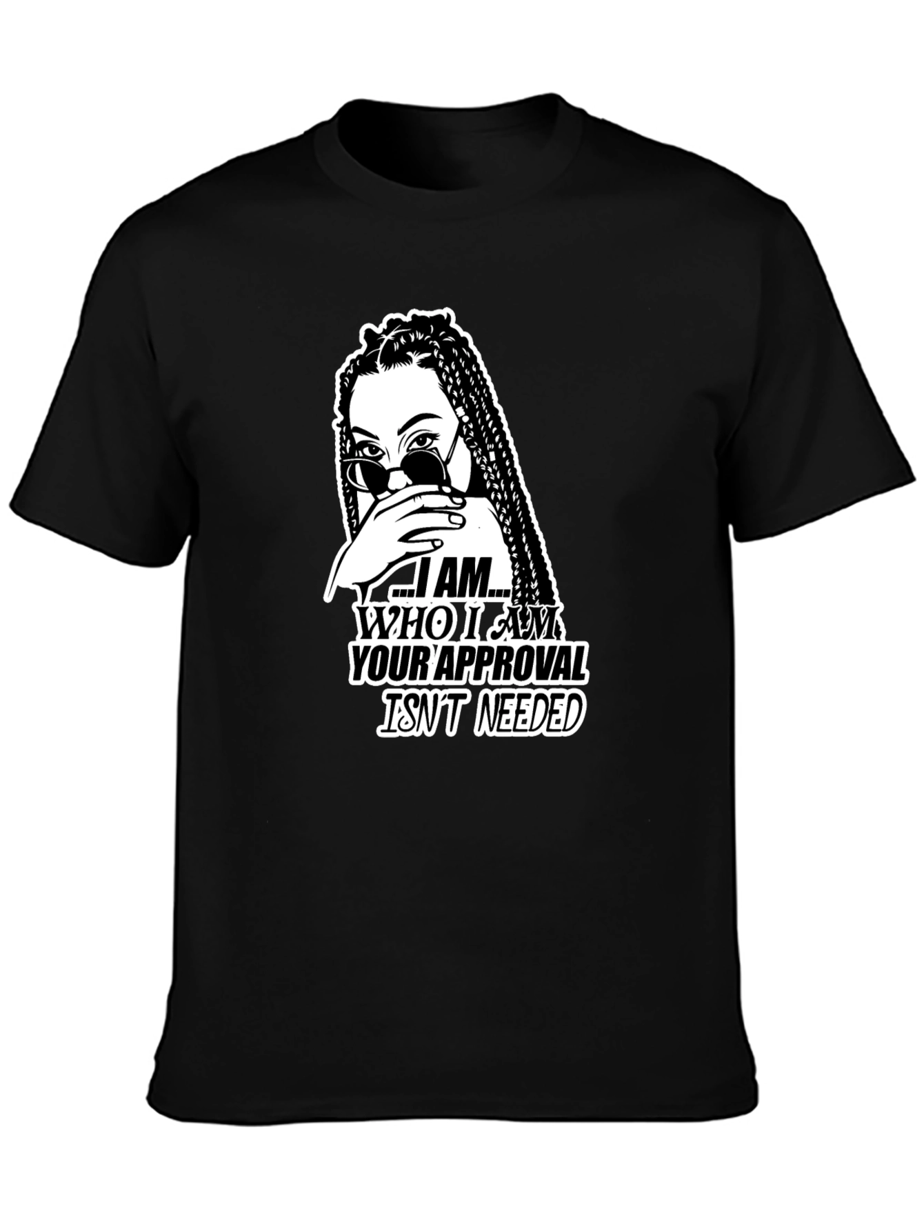 Black I Am Who I Am Graphic Tee view 3
