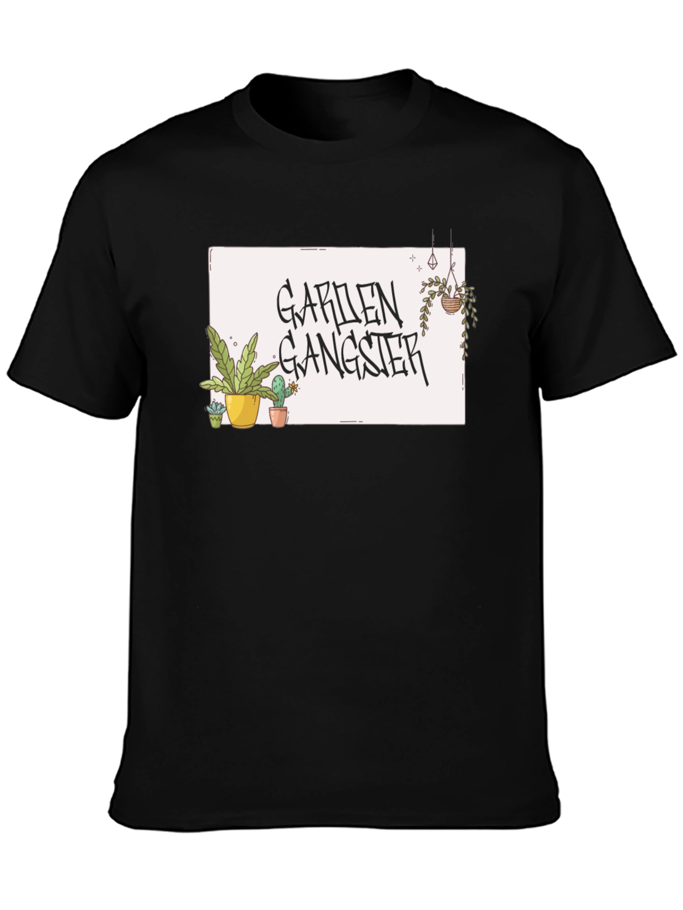 Black Garden Gangster Black T-Shirt view 3
