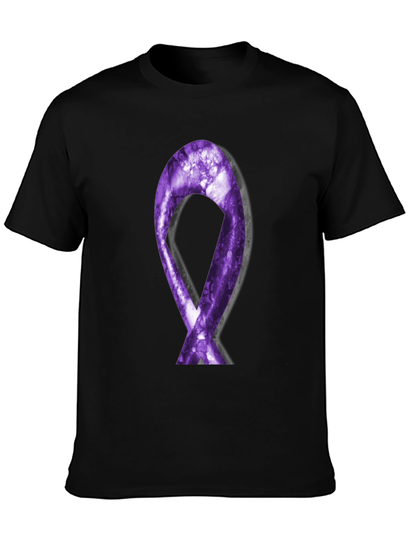 Purple Ribbon Graphic Tee - Support Cause - 3