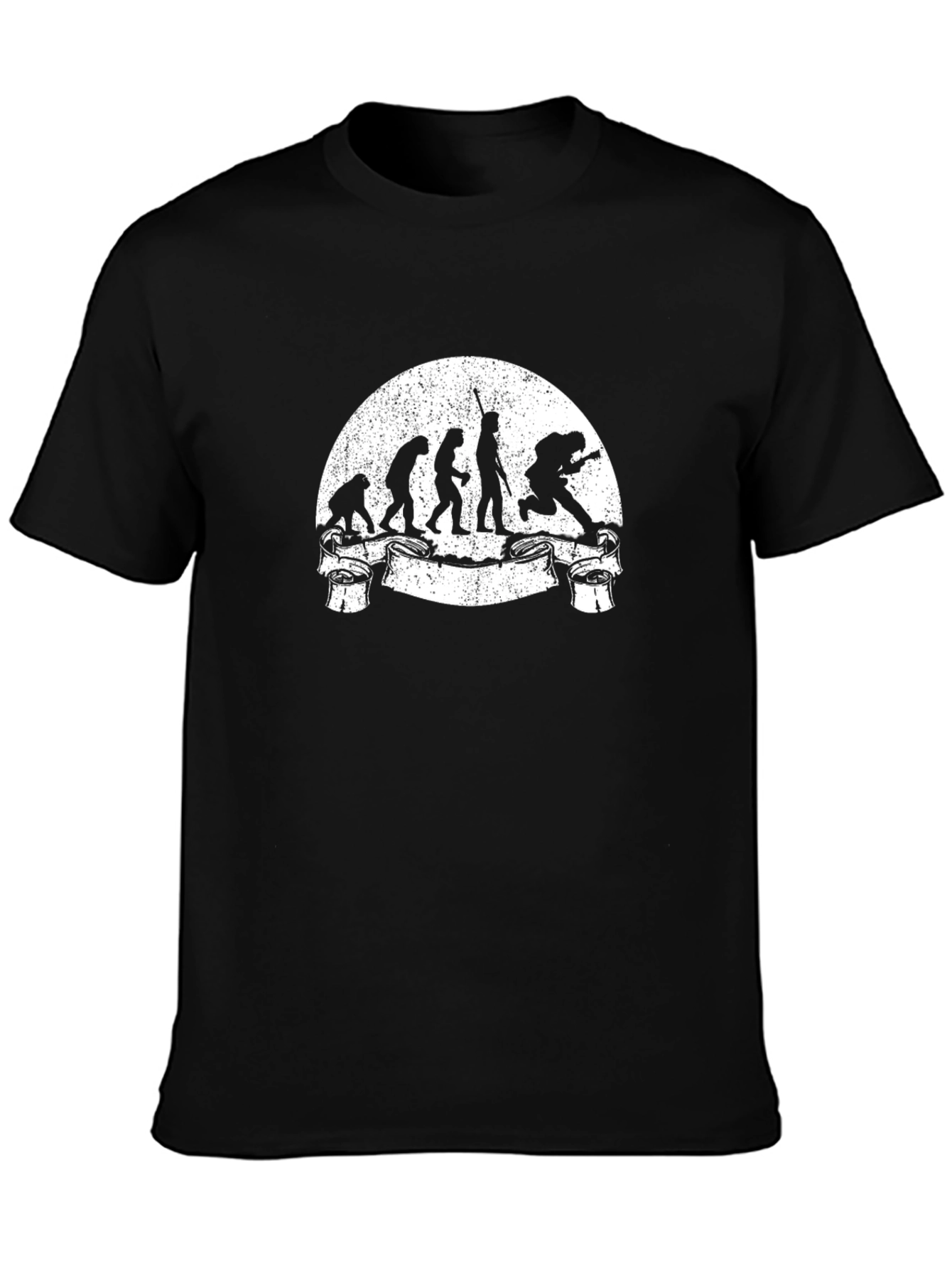 Black Evolution of Rock T-Shirt view 3