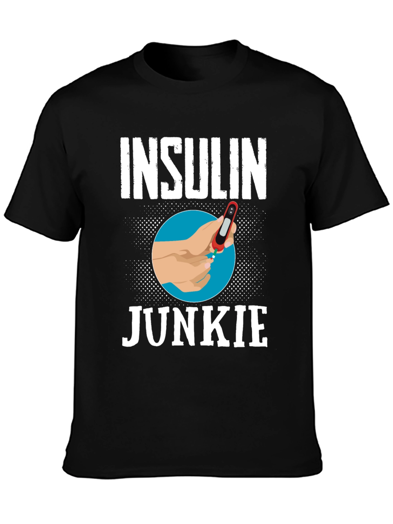 Black Insulin Junkie Graphic Tee view 3