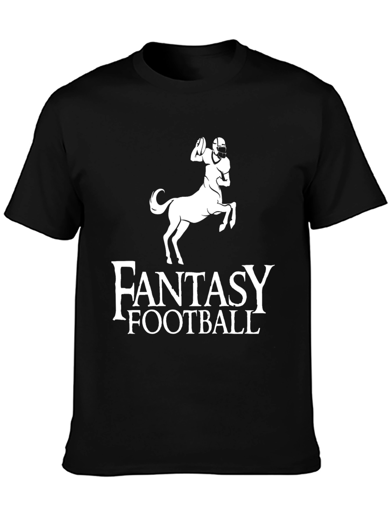 Black Fantasy Football Centaur T-Shirt view 3