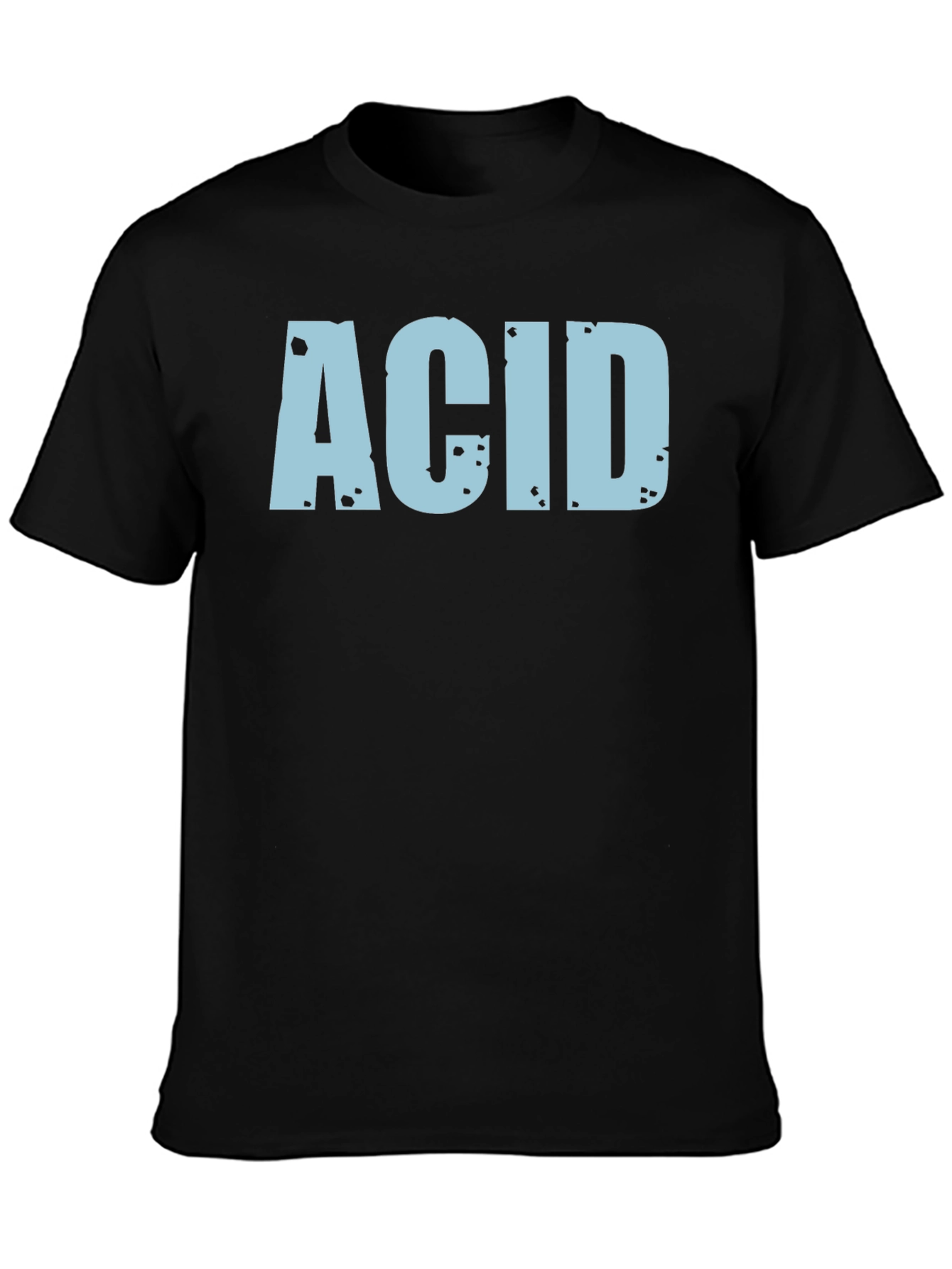 Black ACID Graphic Tee - Distressed Print view 3