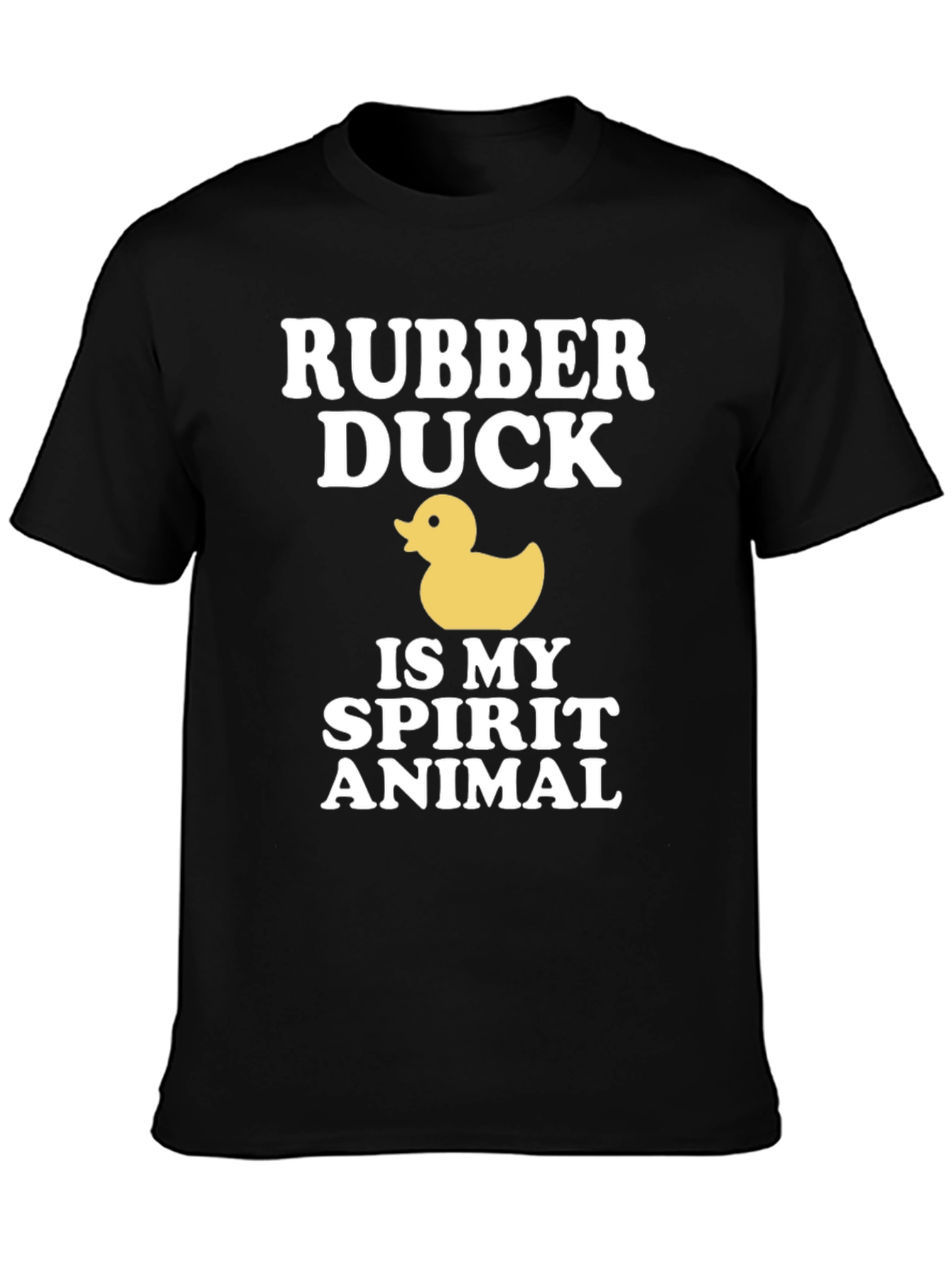 Black Rubber Duck Spirit Animal Graphic T-Shirt view 3