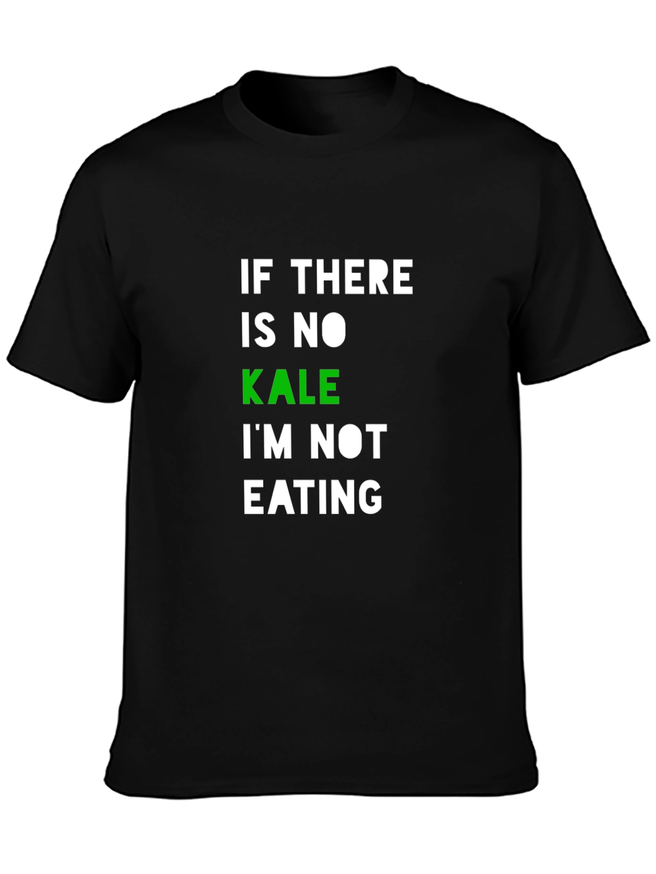Black Kale Lover T-Shirt - Funny Vegan Tee view 3