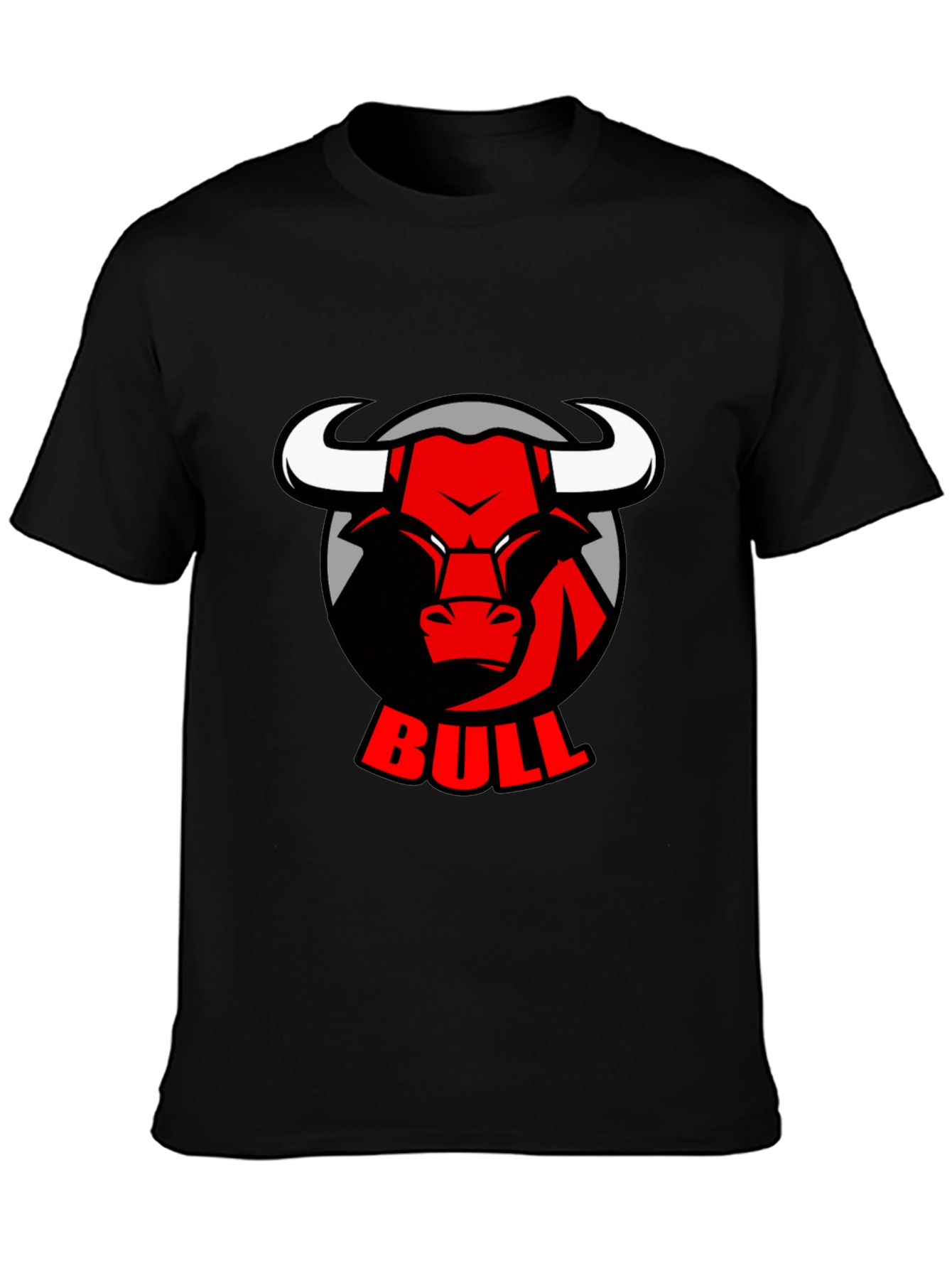 Black Bold Bull Graphic Tee - Black Cotton T-Shirt view 3
