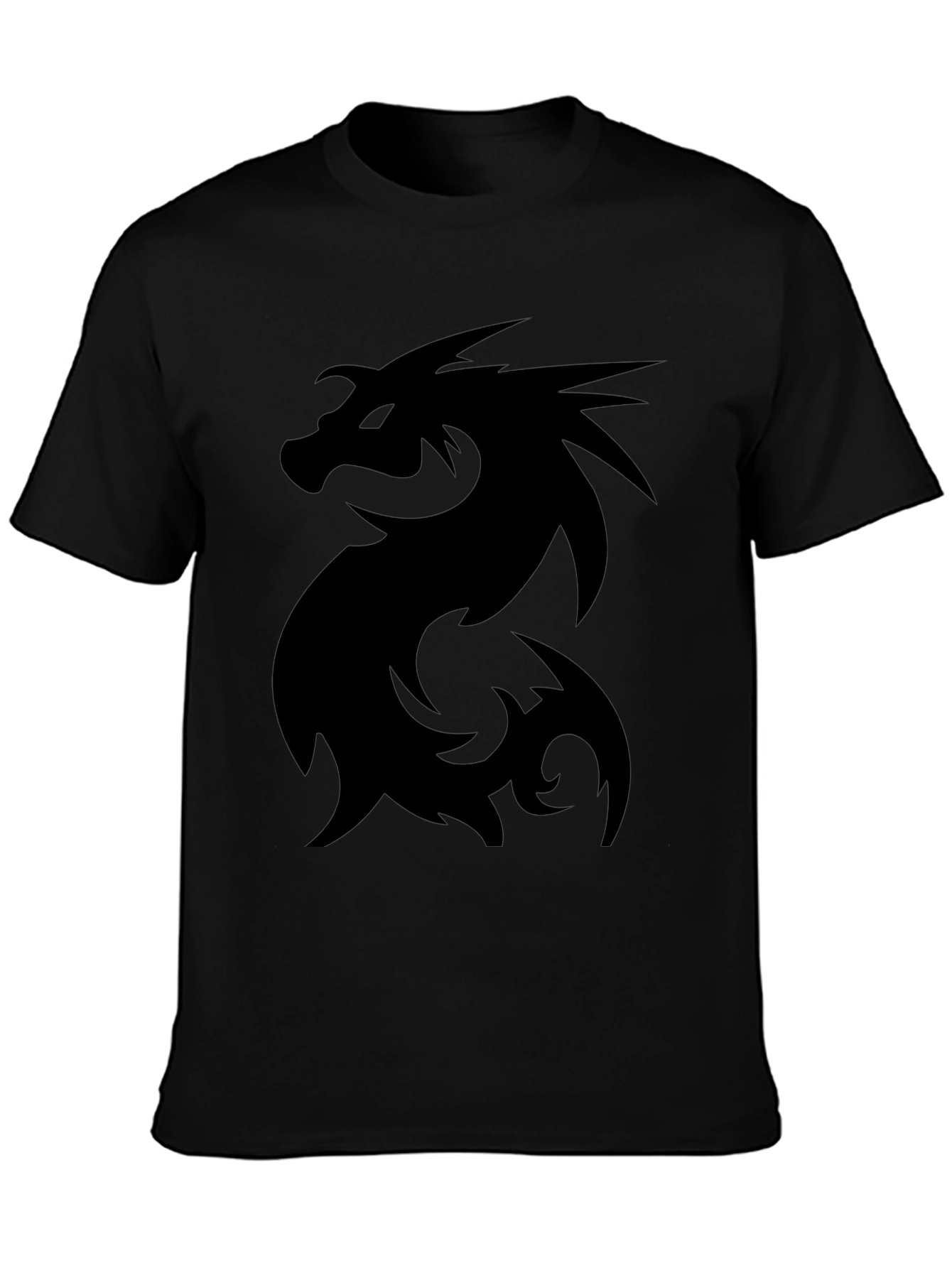 Black Black Dragon Graphic T-Shirt for Men view 3