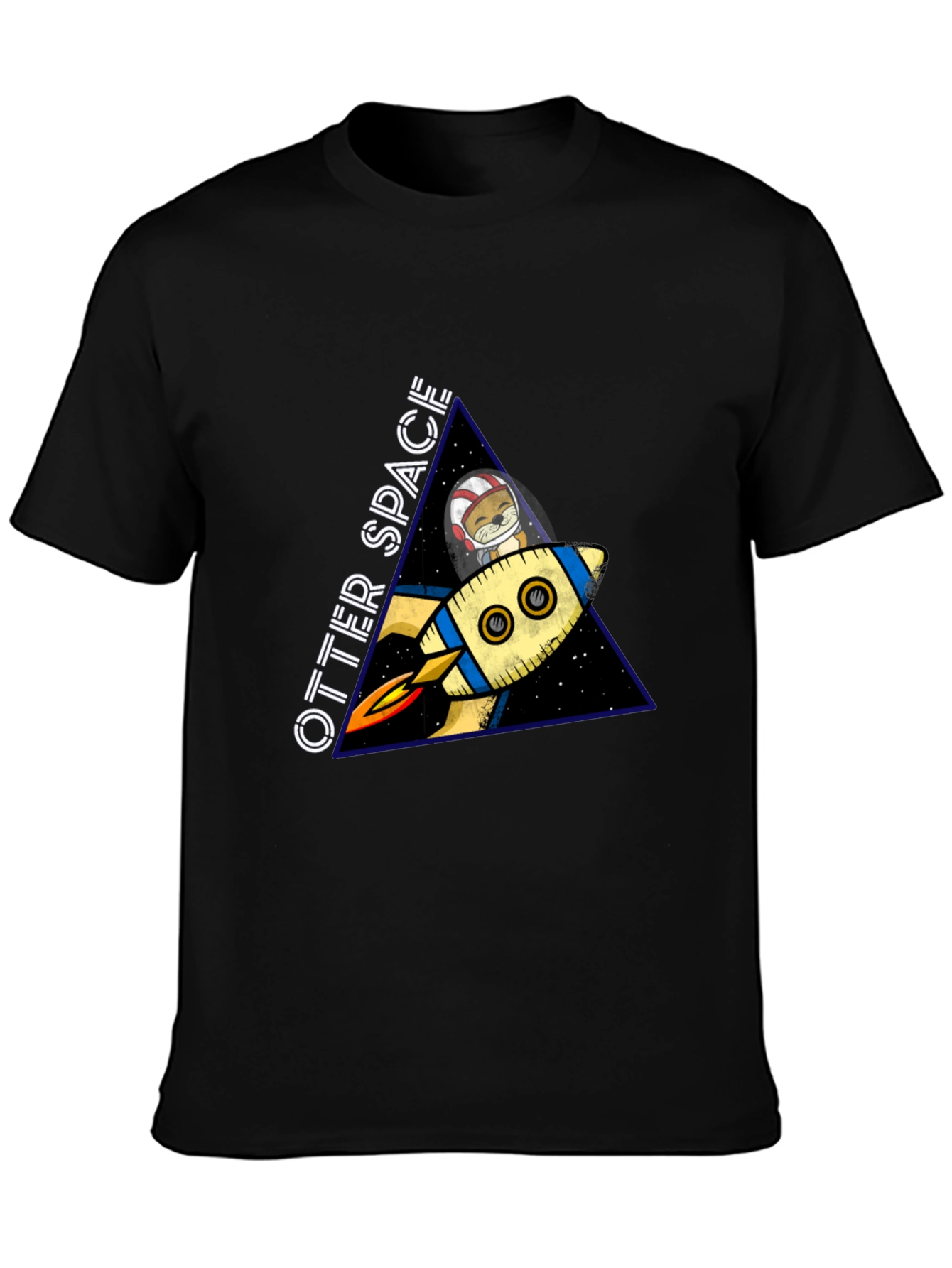 Black Otter Space T-Shirt view 3