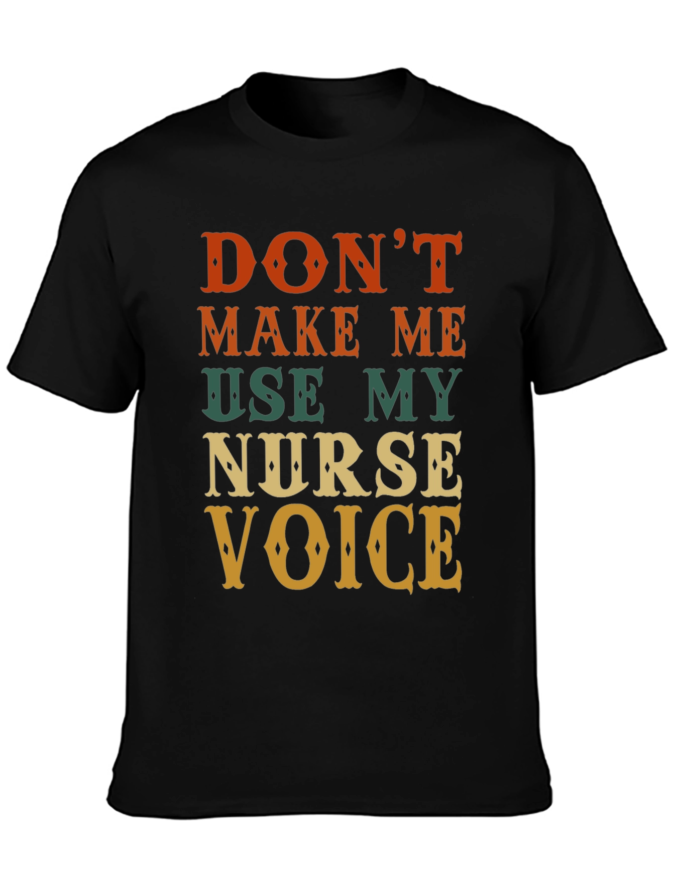 Black Nurse Voice T-Shirt - Funny Novelty Tee view 3